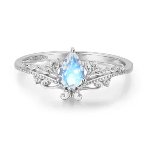 Lotus Moonstone Ring©