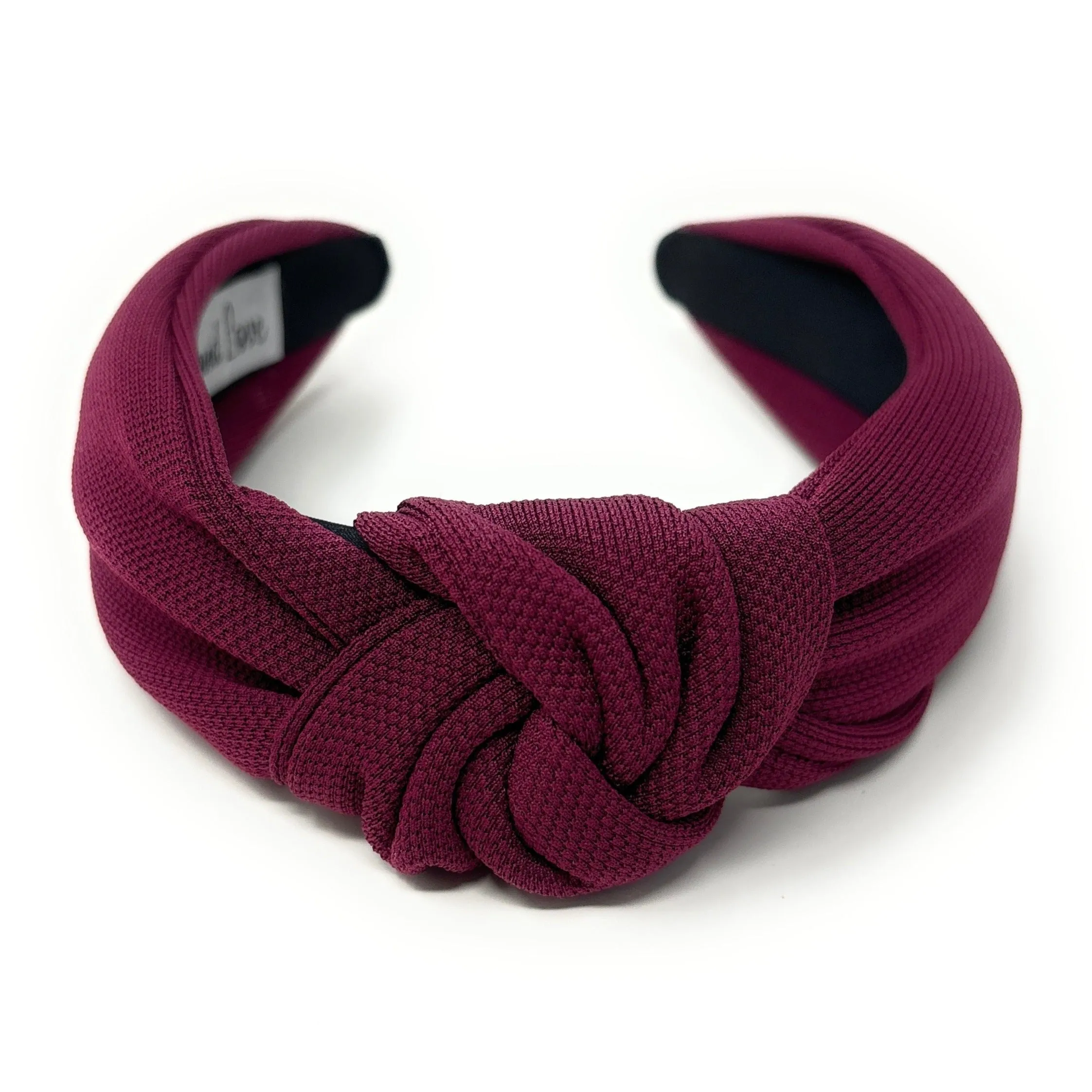 Maroon Solid Color Knotted Headband