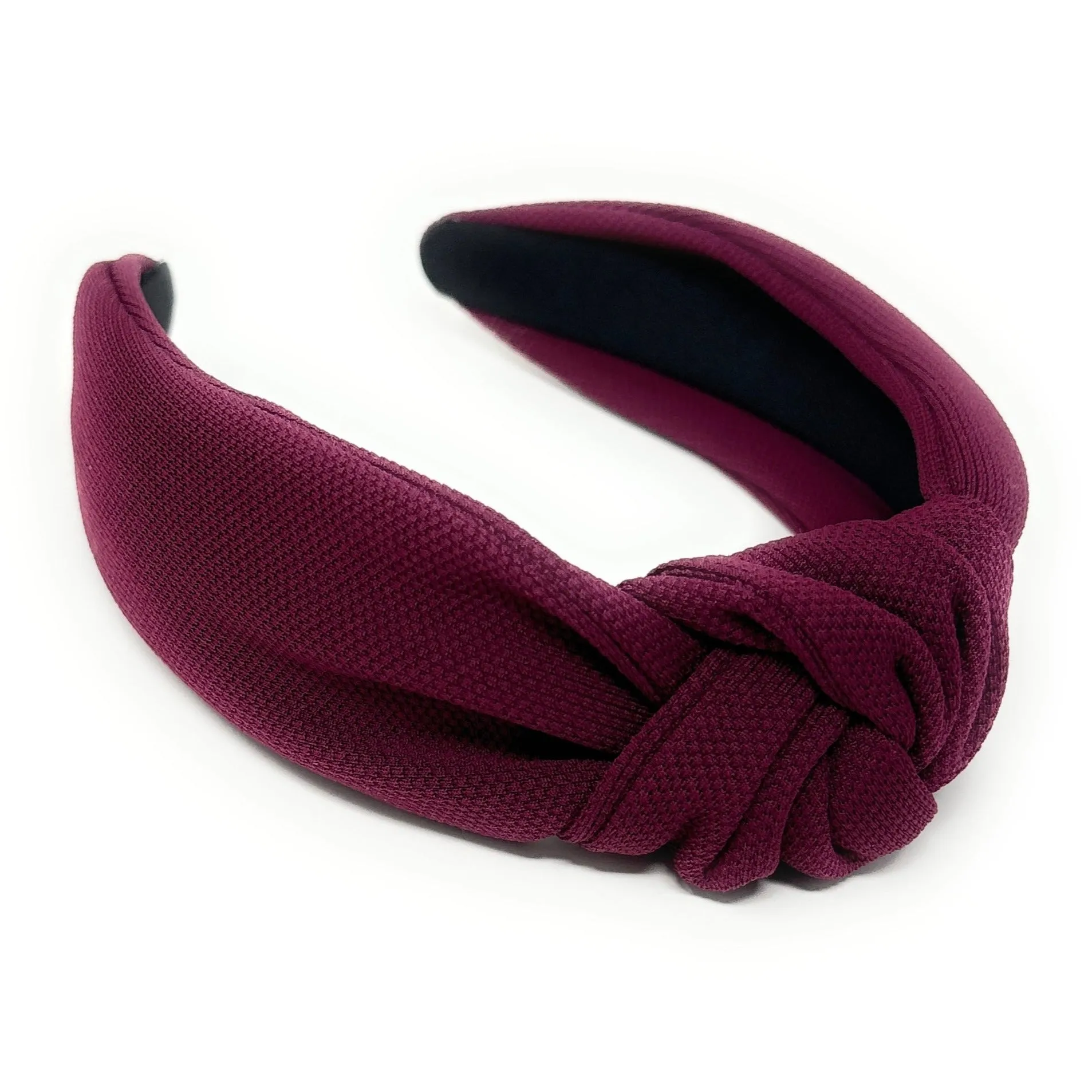 Maroon Solid Color Knotted Headband