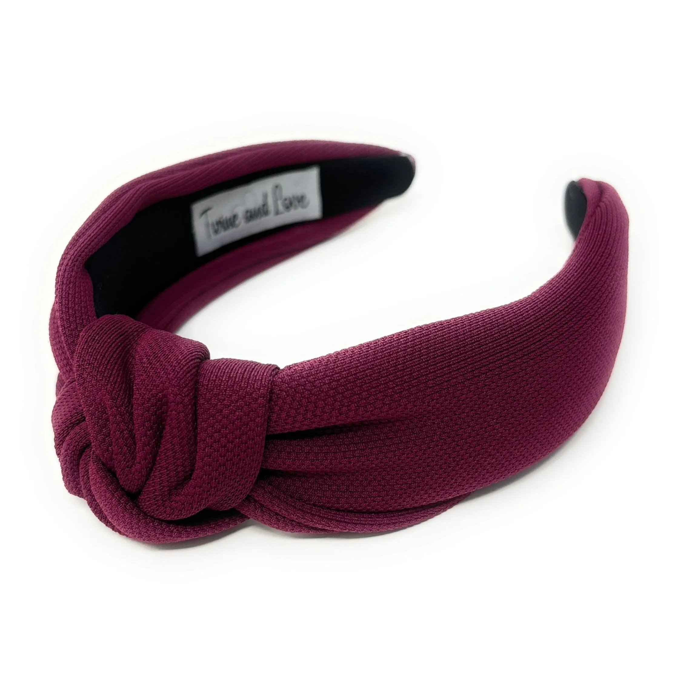 Maroon Solid Color Knotted Headband