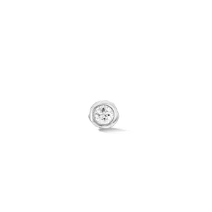 Men's Single 4mm White Topaz Stud