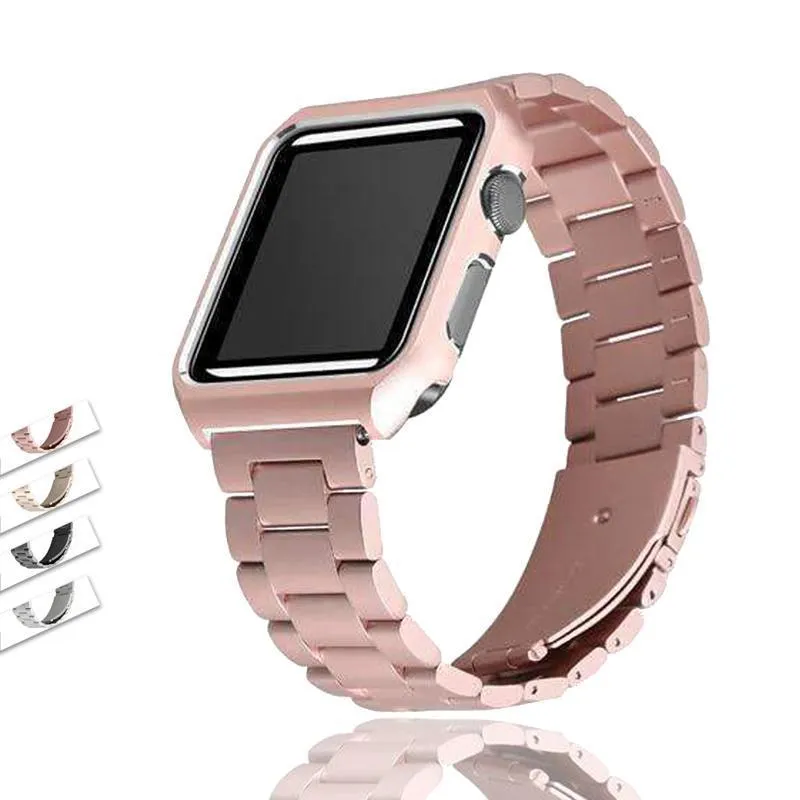 Metal Case   Premium Steel Strap for Apple Series 6 Bracelet Cover