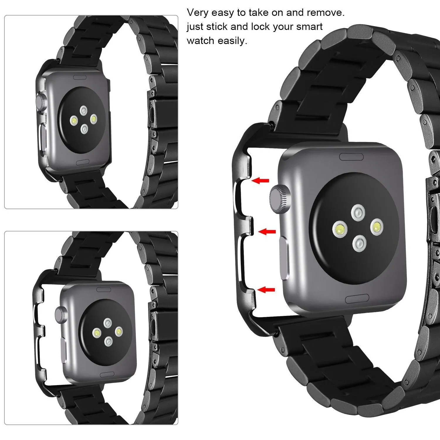 Metal Case   Premium Steel Strap for Apple Series 6 Bracelet Cover