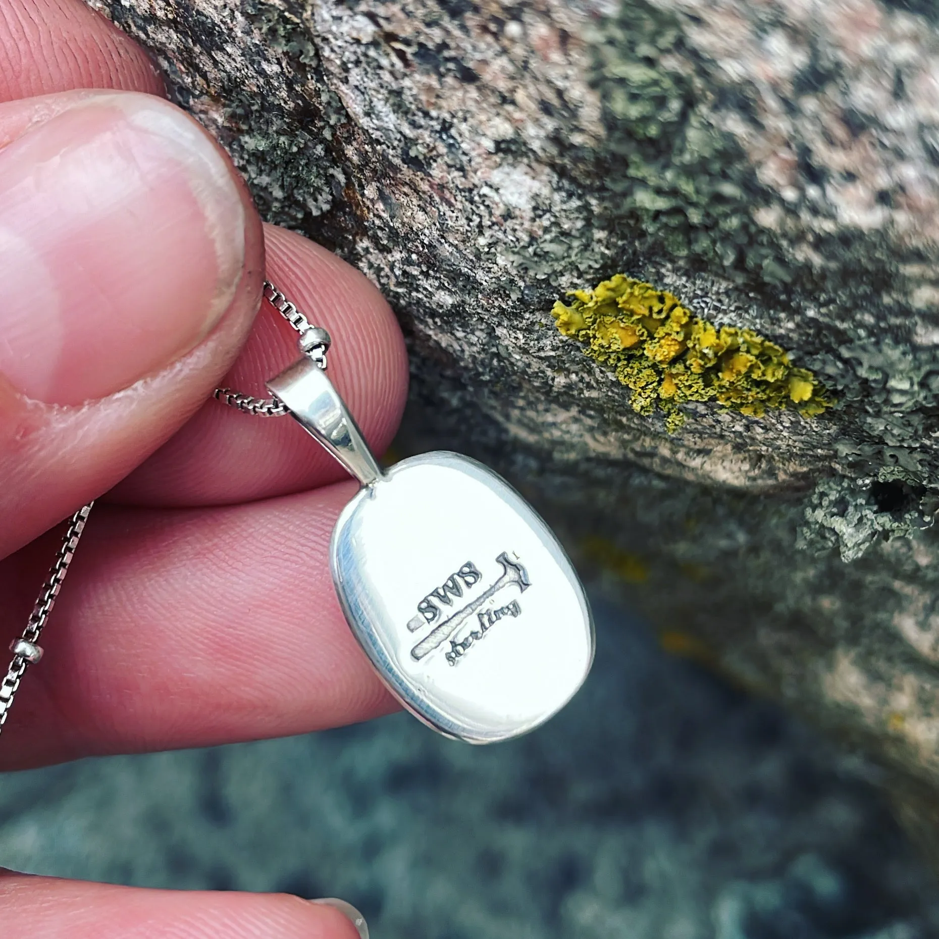 Moonstone and Sterling Silver Pendant