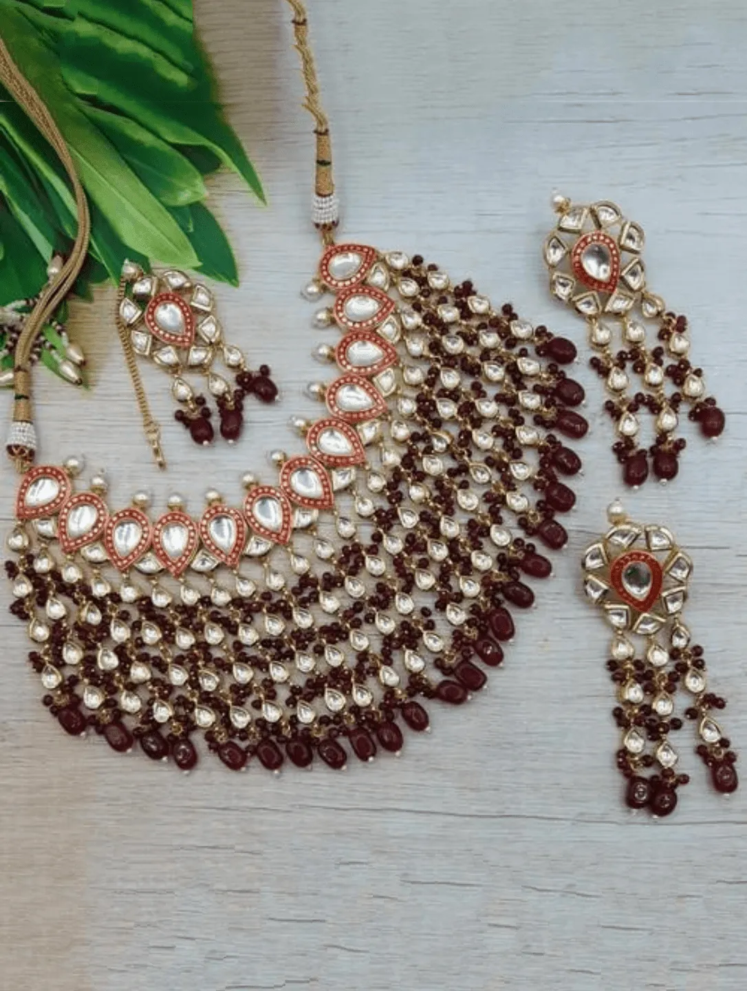 Multi Coral Meena Set