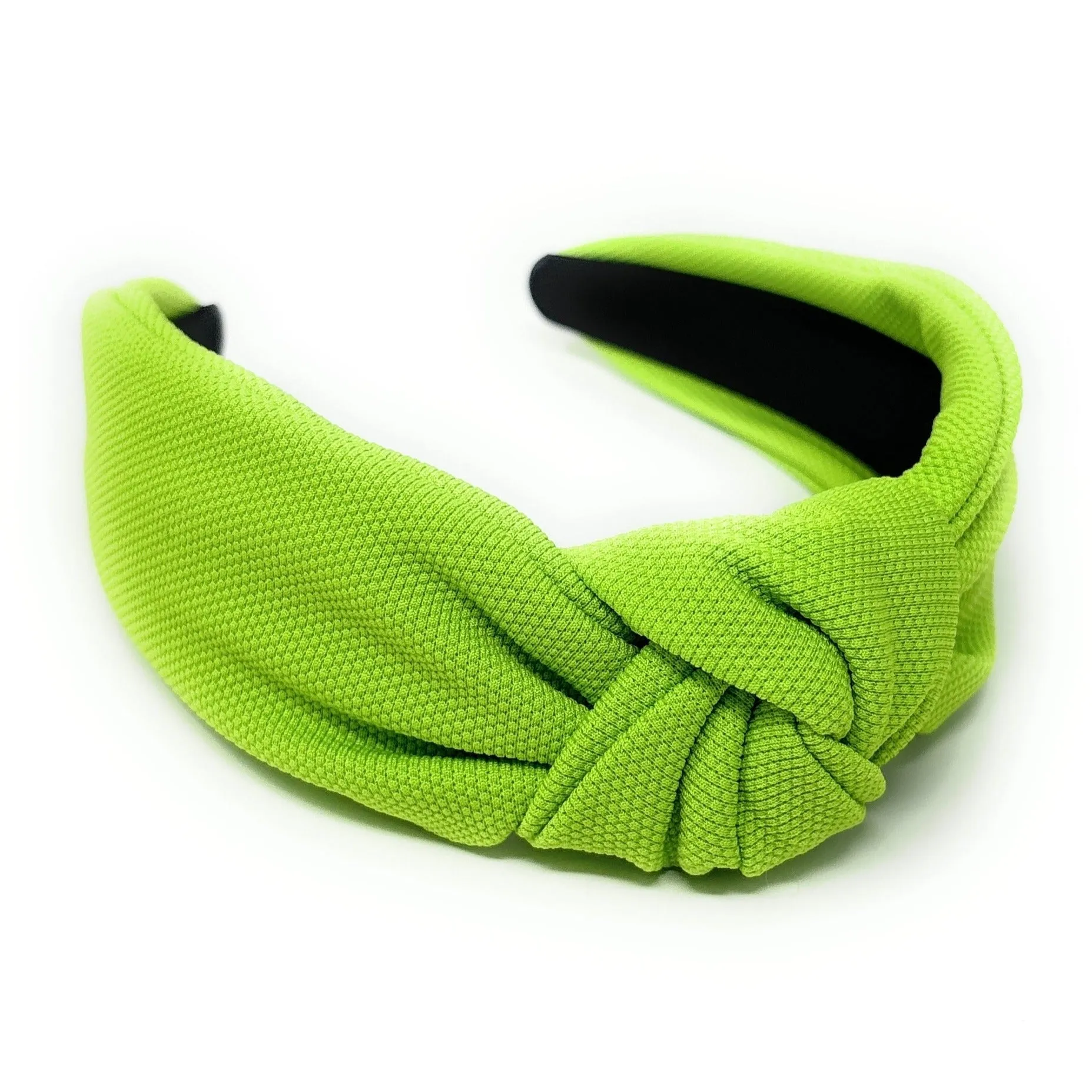 Neon Green Solid Color Knotted Headband