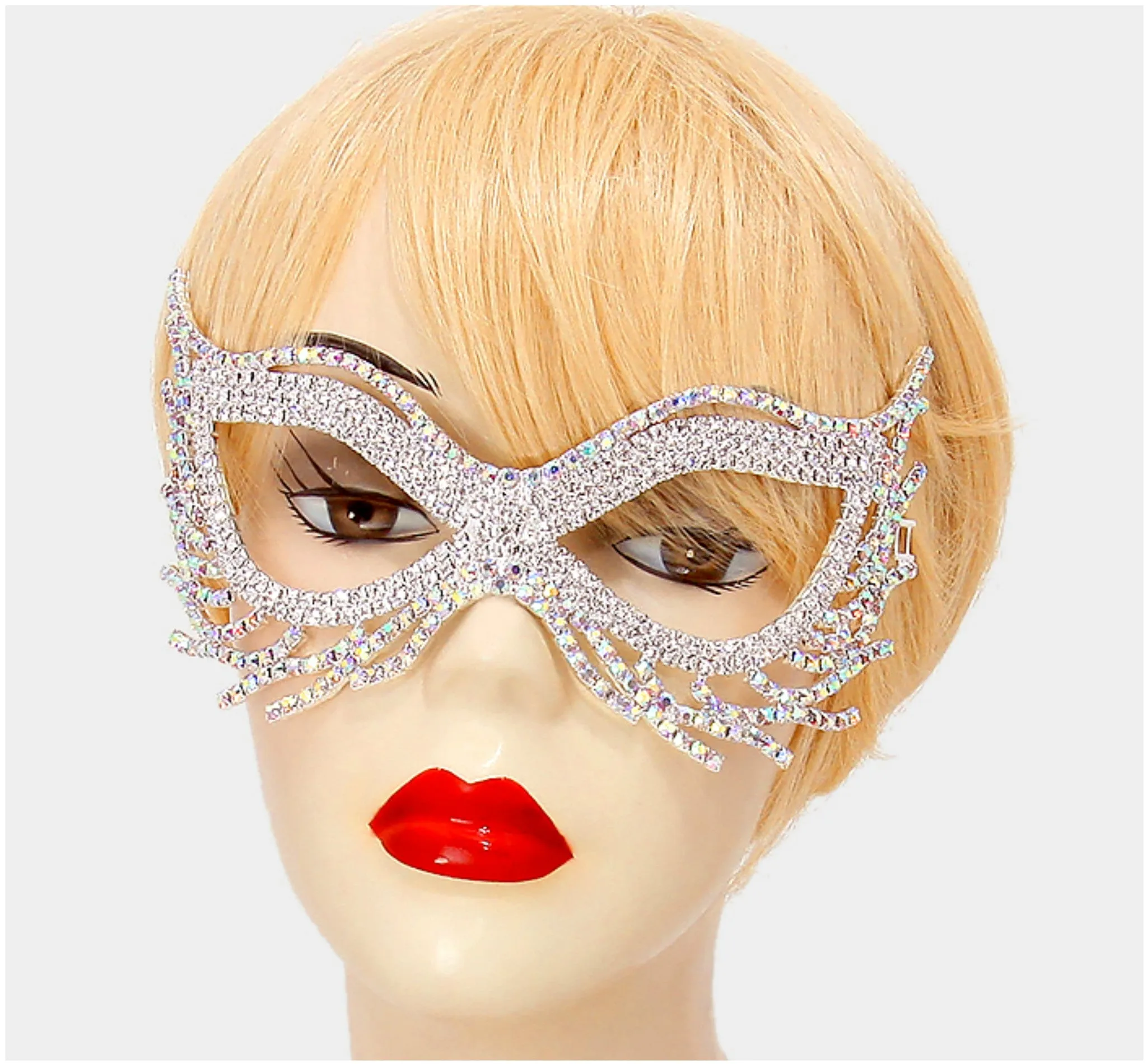 Nohelia Art Deco Modern Masquerade Mask | Crystal