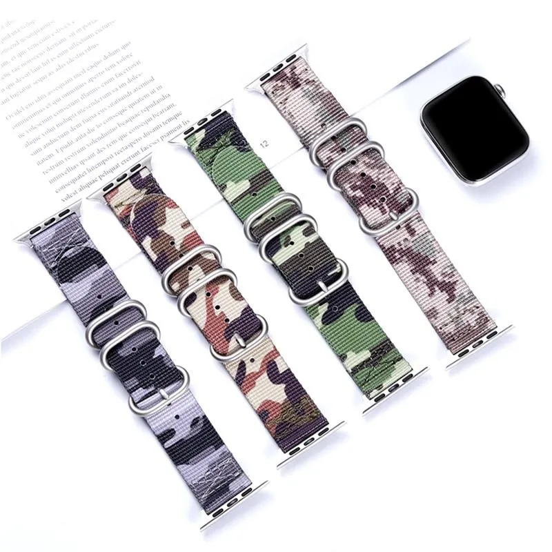 Nylon Belt Series Army Camouflage Sports Bracelet iWatch