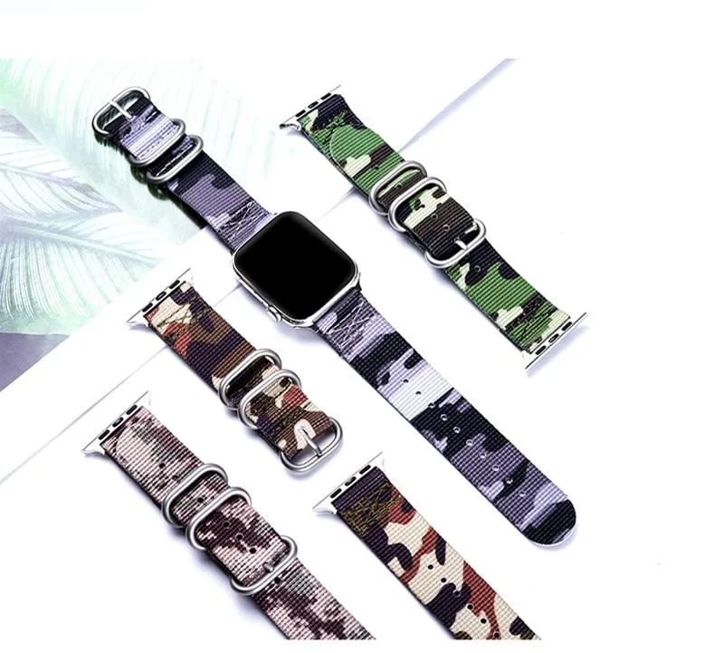 Nylon Belt Series Army Camouflage Sports Bracelet iWatch