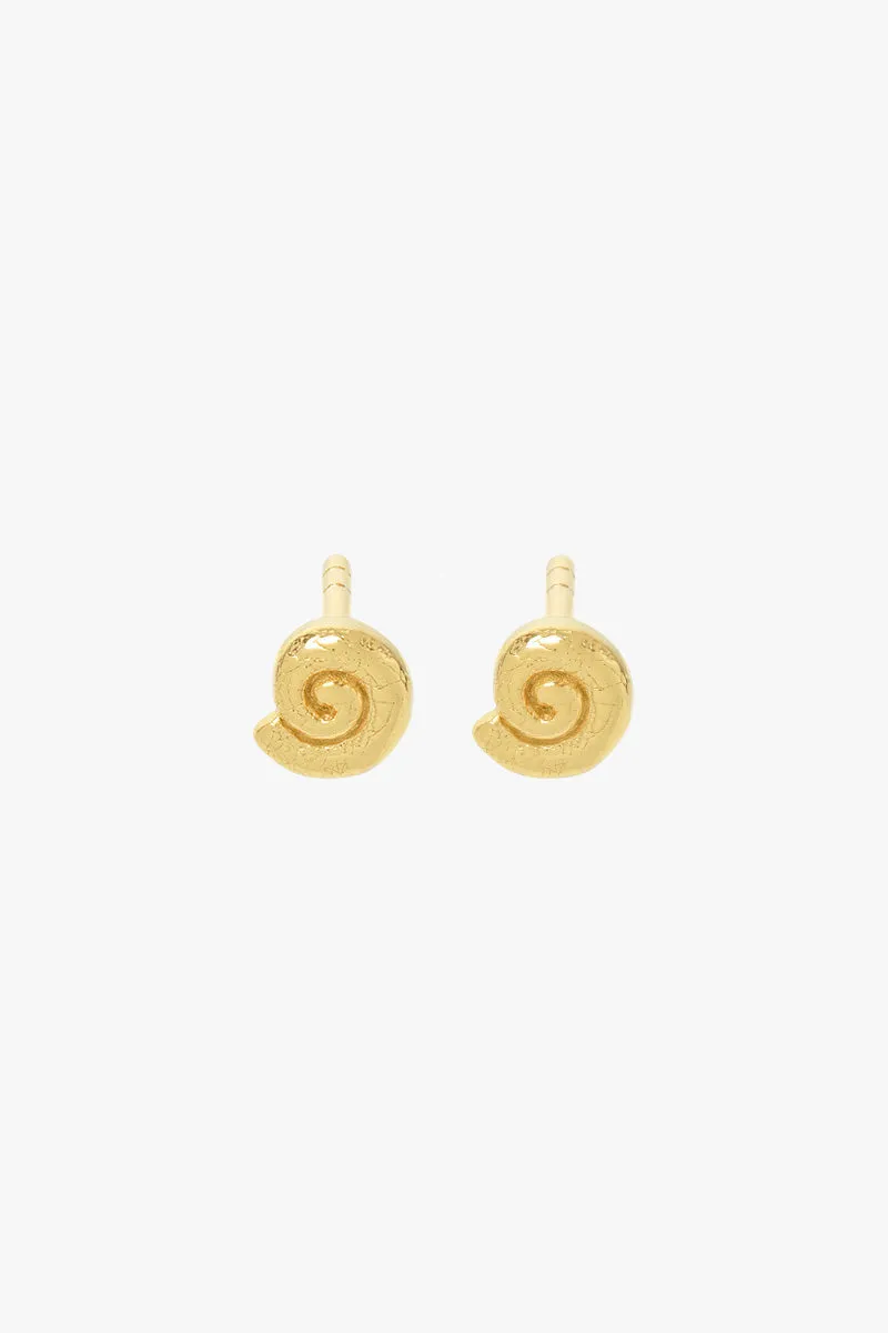 Ocean Swirl Stud Gold Plated