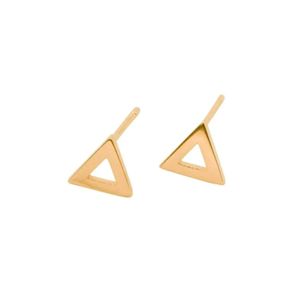 Open Triangle Stud Earrings