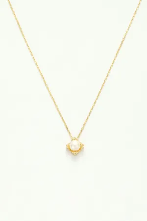 Opulent Pearl Gold Charm Necklace