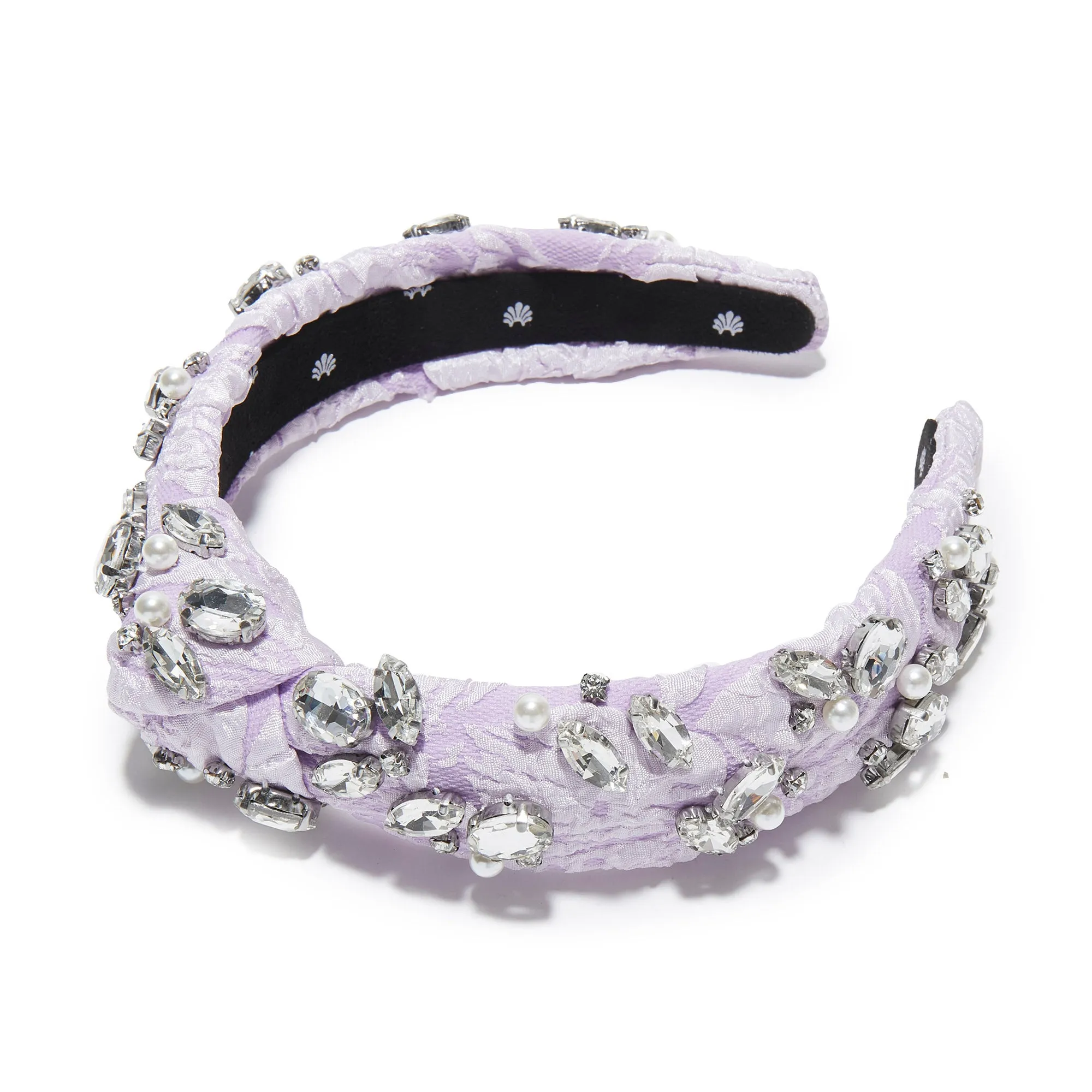 ORCHID SLIM KNOTTED CRYSTAL CLUSTER HEADBAND