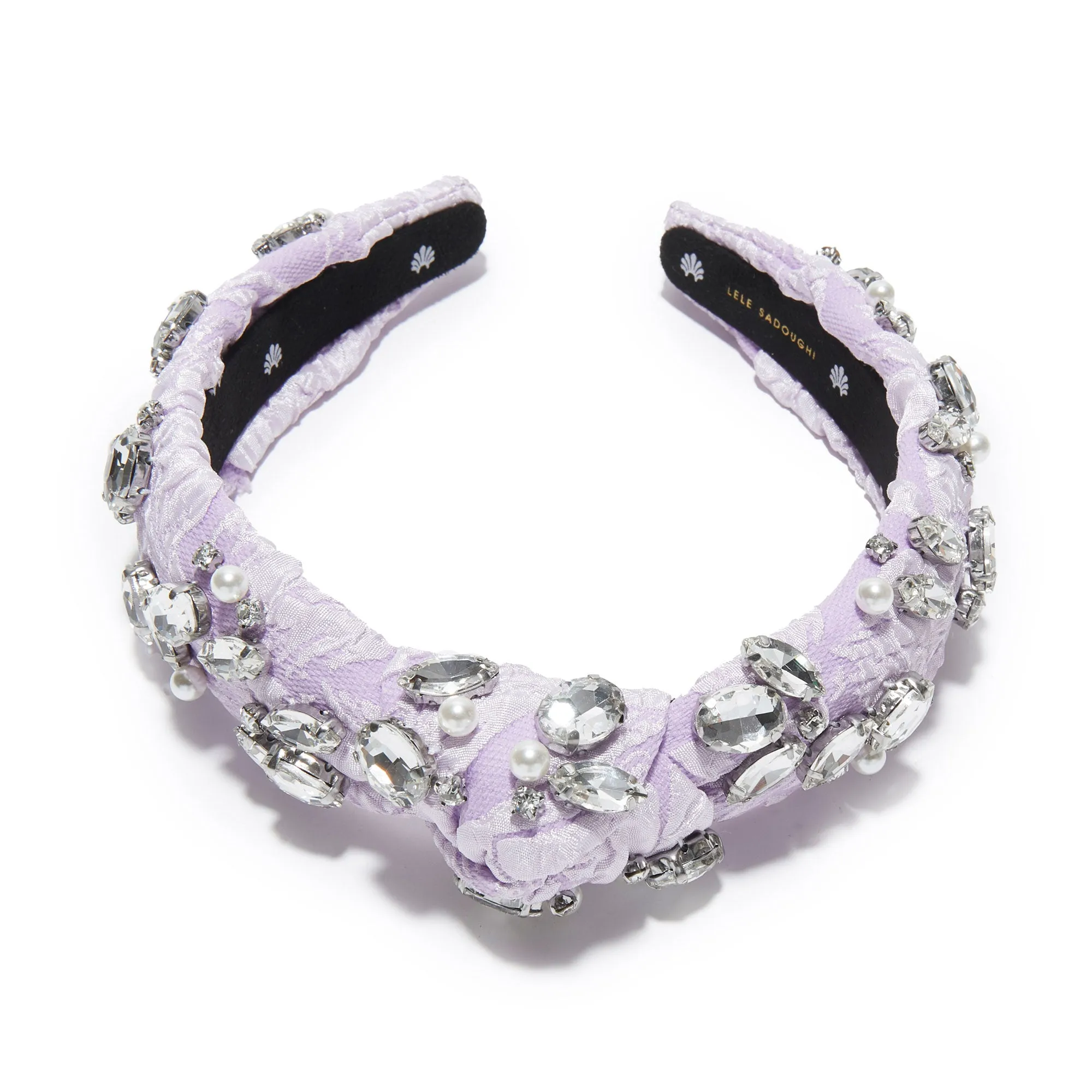 ORCHID SLIM KNOTTED CRYSTAL CLUSTER HEADBAND