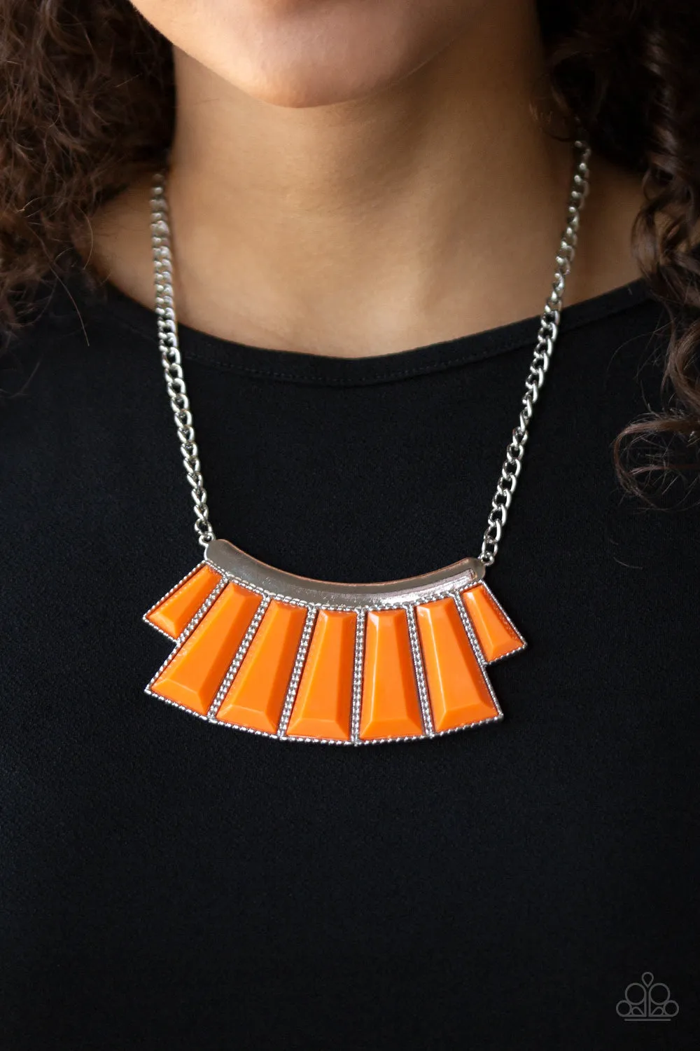 Paparazzi Accessories  - Glamour Goddess #N272 Box 3 - Orange Necklace