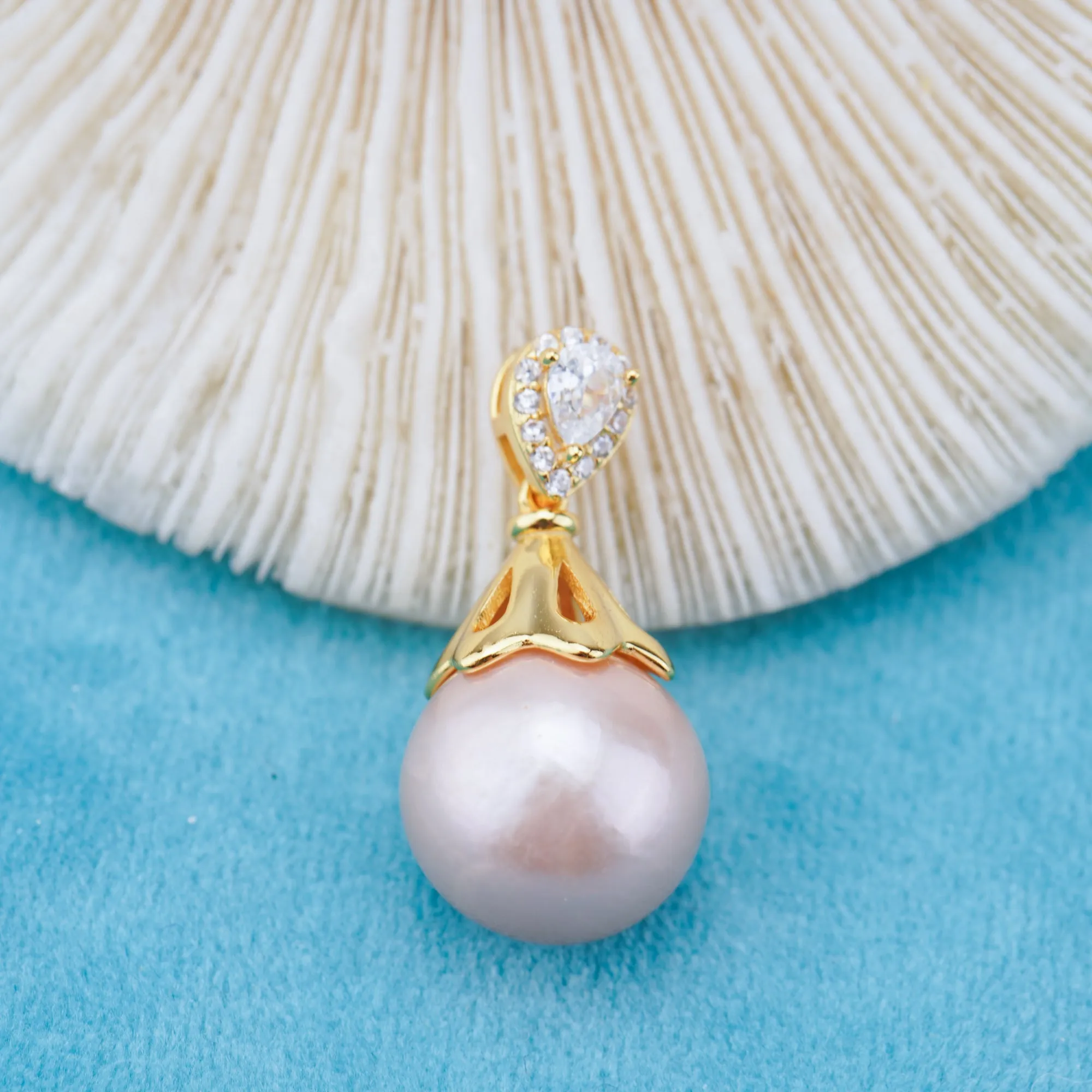 Pe011037  DIY 9-12mm Natural Freshwater pearl pendant accessory 925 sterling silver engagement jewelry necklace for women