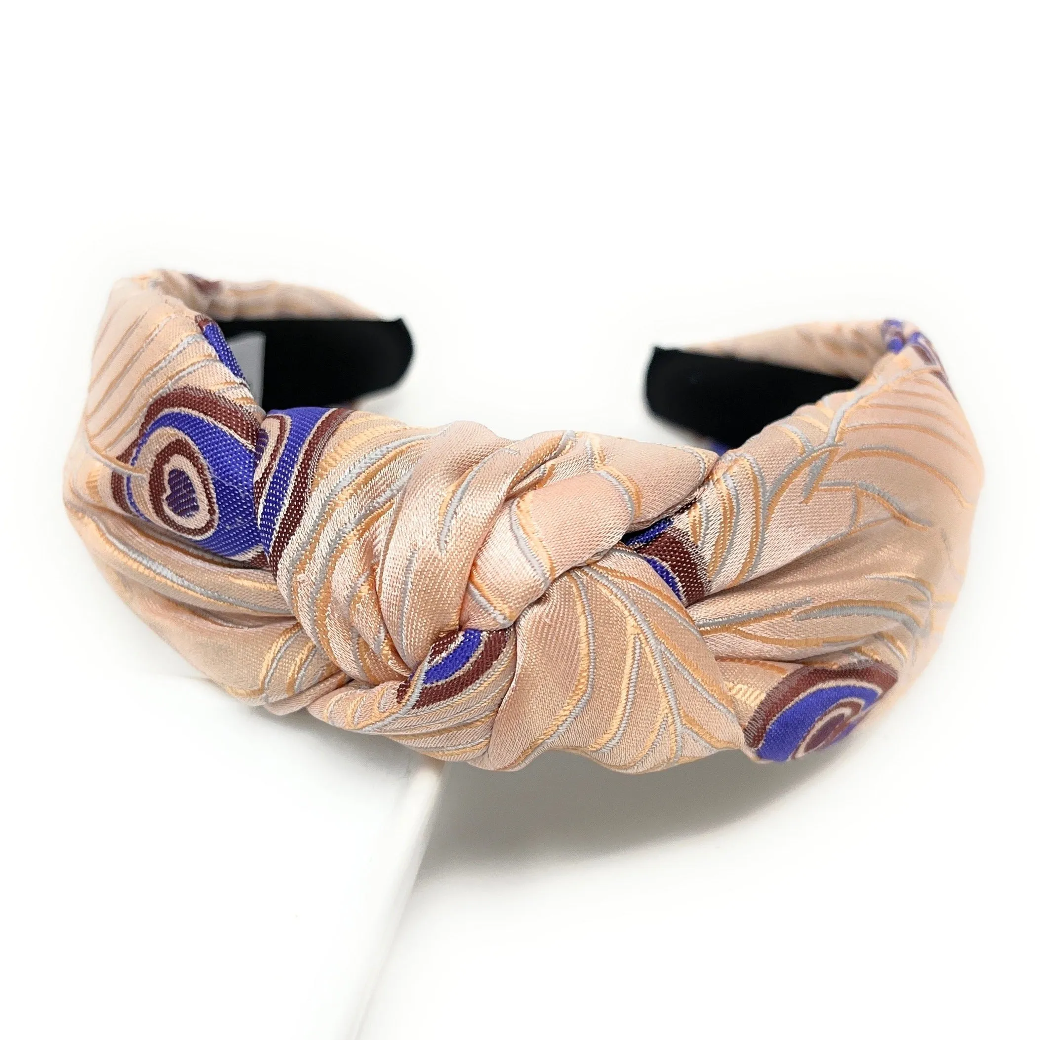 Peacock Print Knotted Headband