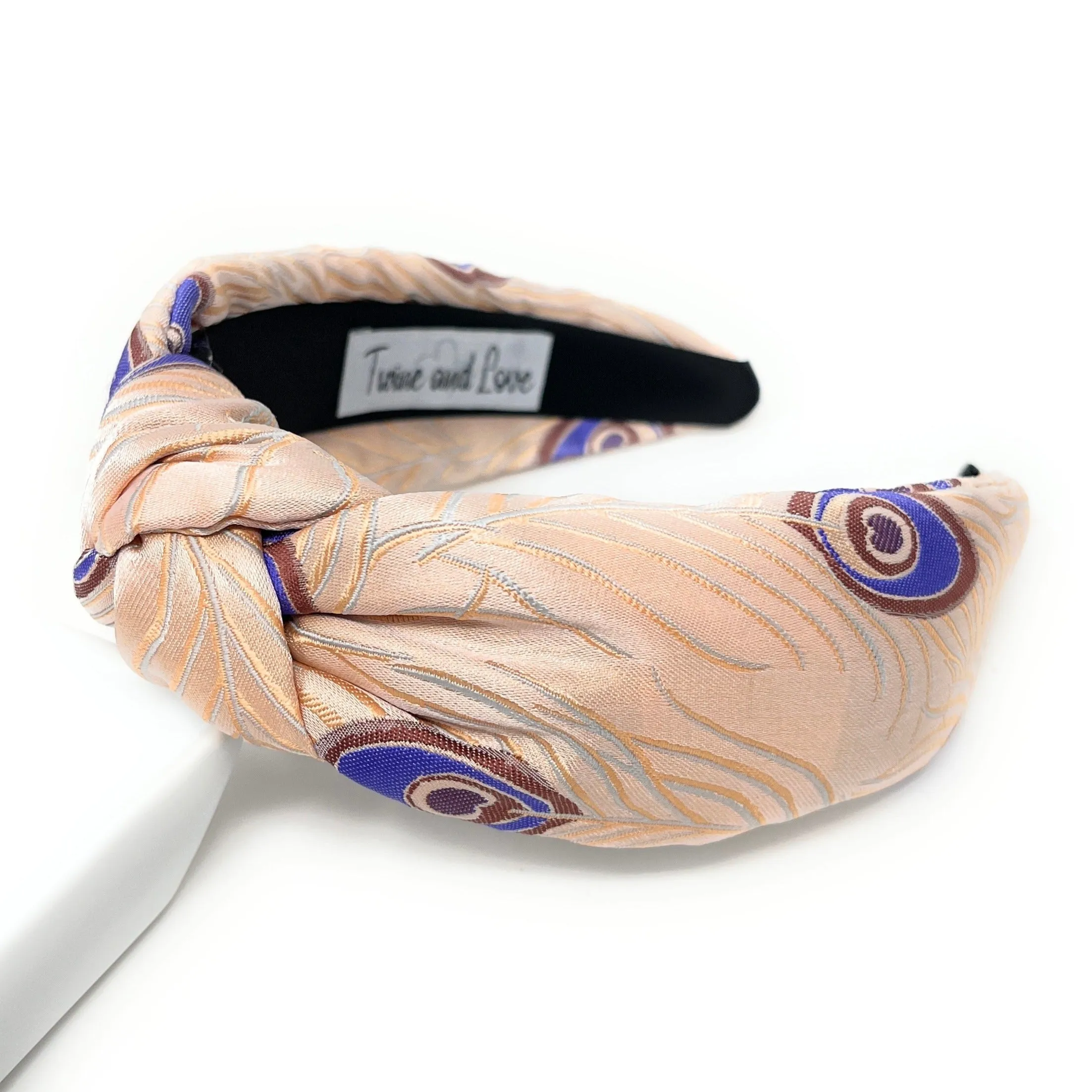 Peacock Print Knotted Headband