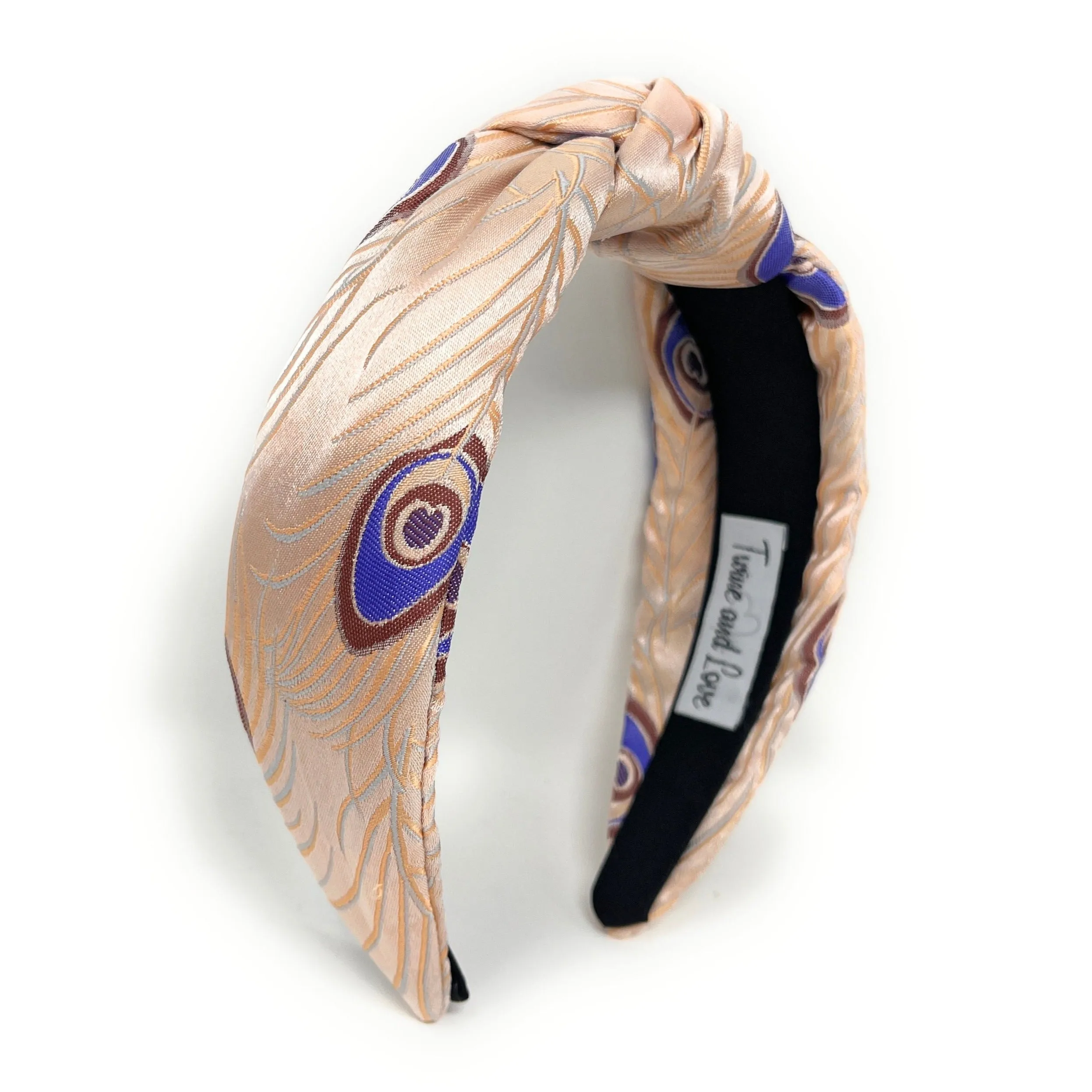 Peacock Print Knotted Headband