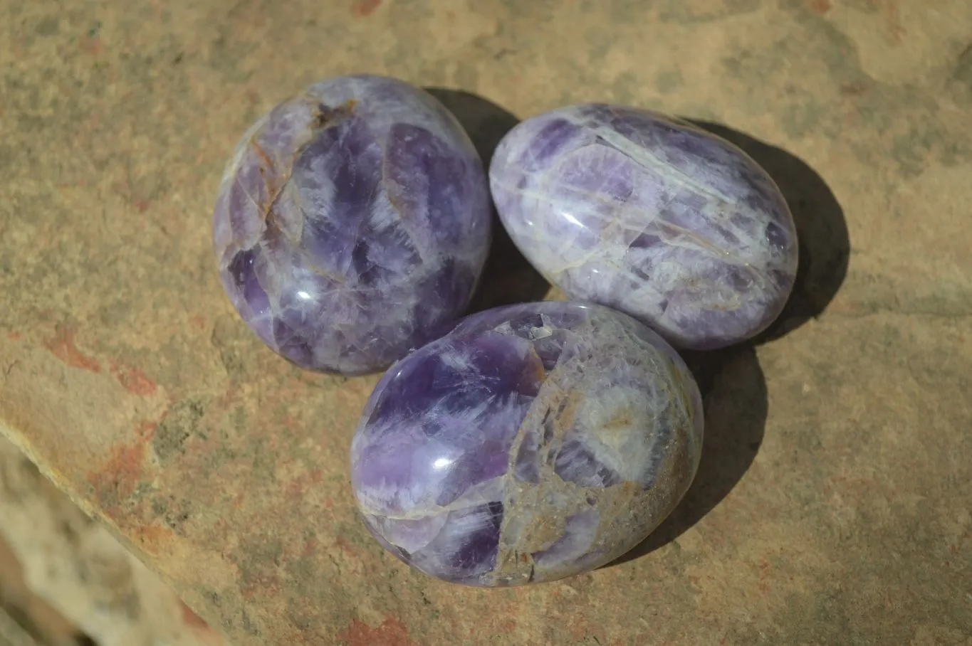 Polished Chevron Amethyst Free Forms x 12 From Madagascar