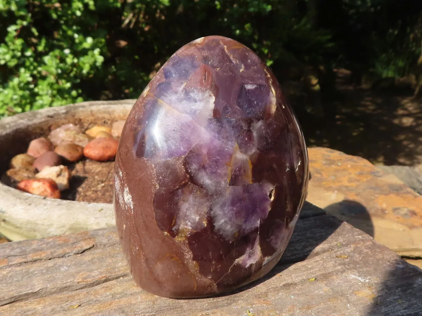 Polished Gemmy Amethyst In Matrix Standing Free Forms x 2 From Madagascar