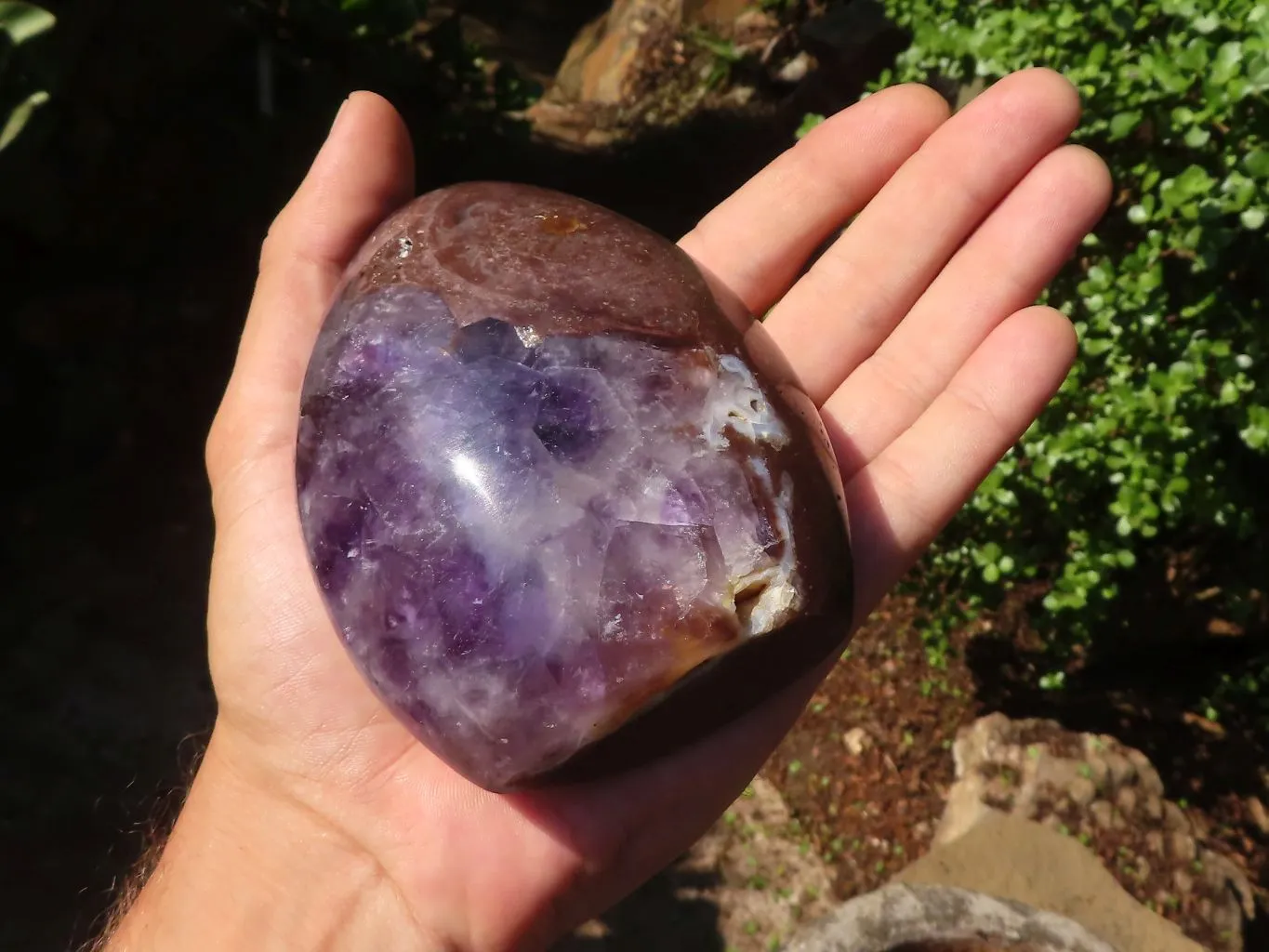 Polished Gemmy Amethyst In Matrix Standing Free Forms x 2 From Madagascar