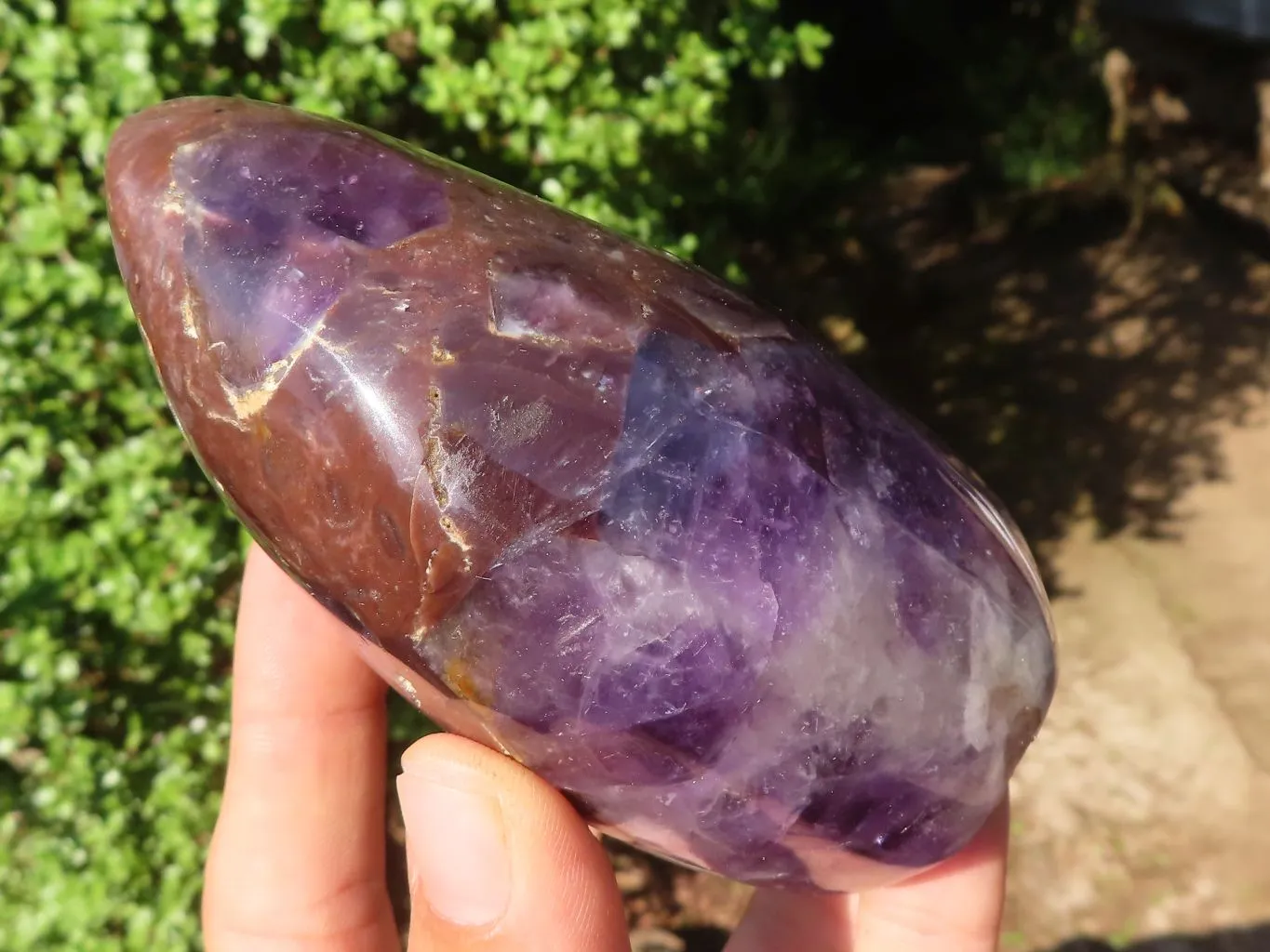 Polished Gemmy Amethyst In Matrix Standing Free Forms x 2 From Madagascar