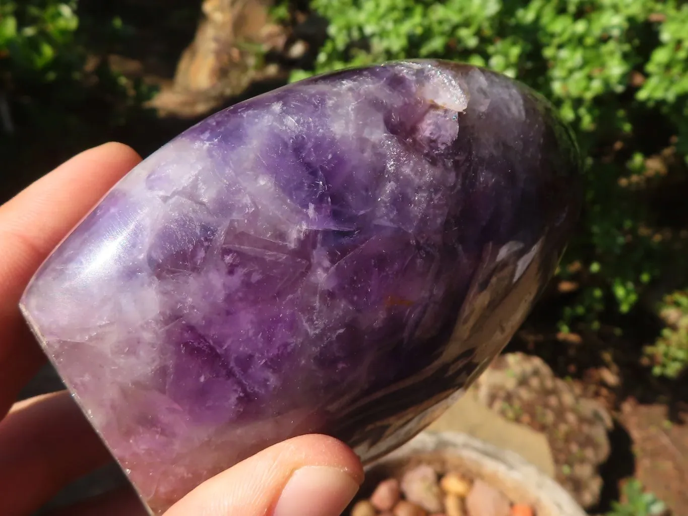 Polished Gemmy Amethyst In Matrix Standing Free Forms x 2 From Madagascar