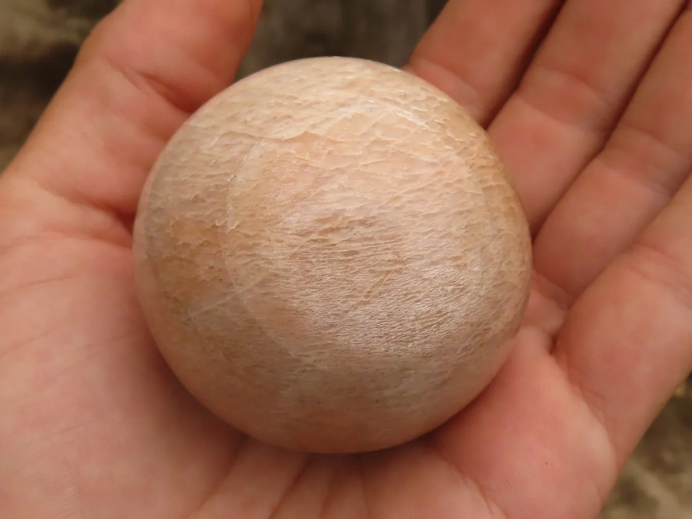 Polished Gorgeous Peach Moonstone Spheres  x 4 From Madagascar