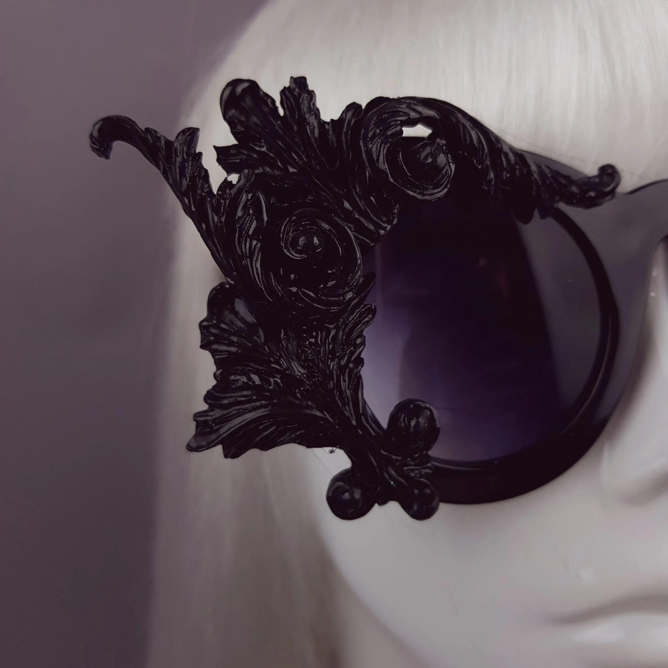 "Dominion" Black Filigree Ornate Sunglasses