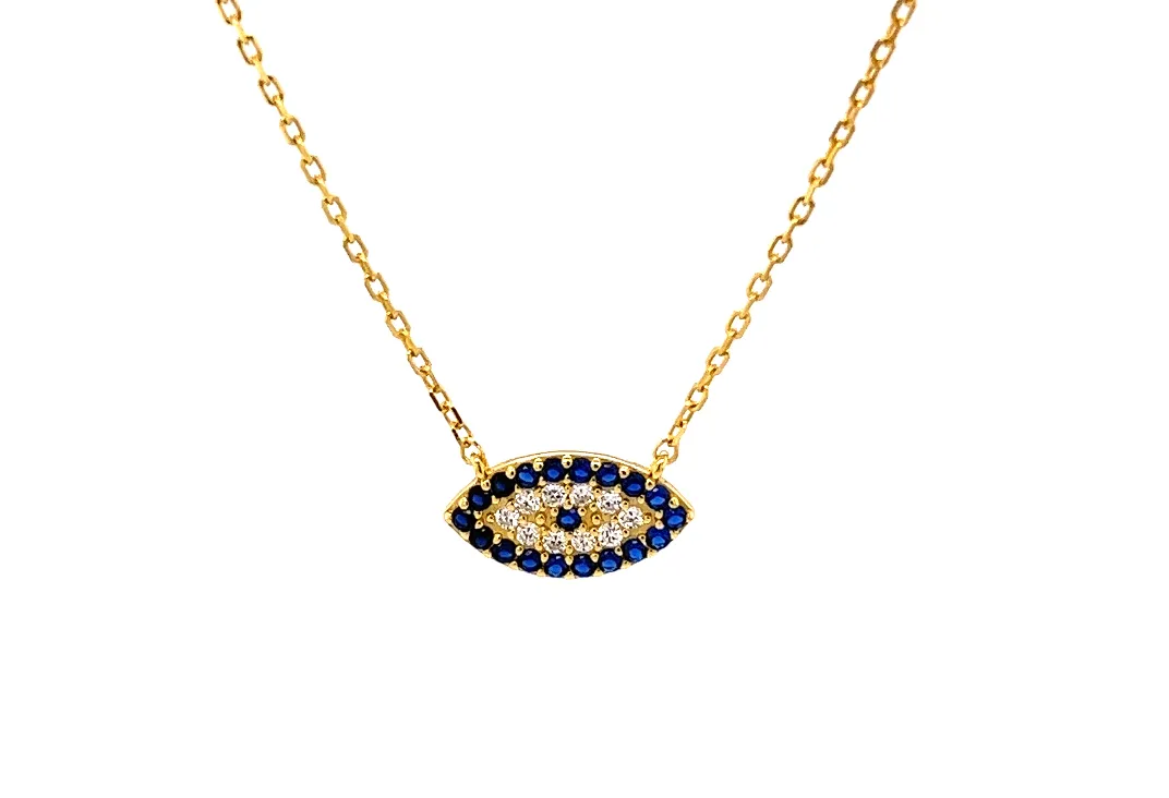 "HADES" Evil Eye Sapphire Necklace