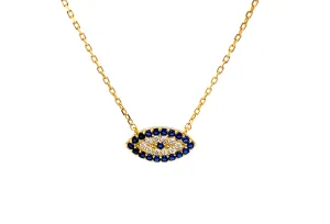 "HADES" Evil Eye Sapphire Necklace