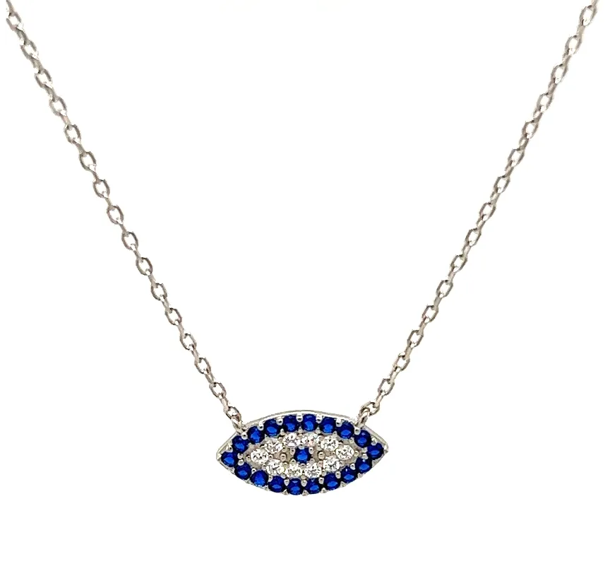 "HADES" Evil Eye Sapphire Necklace