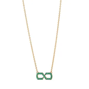 "The Symbol" Emerald Infinity Necklace