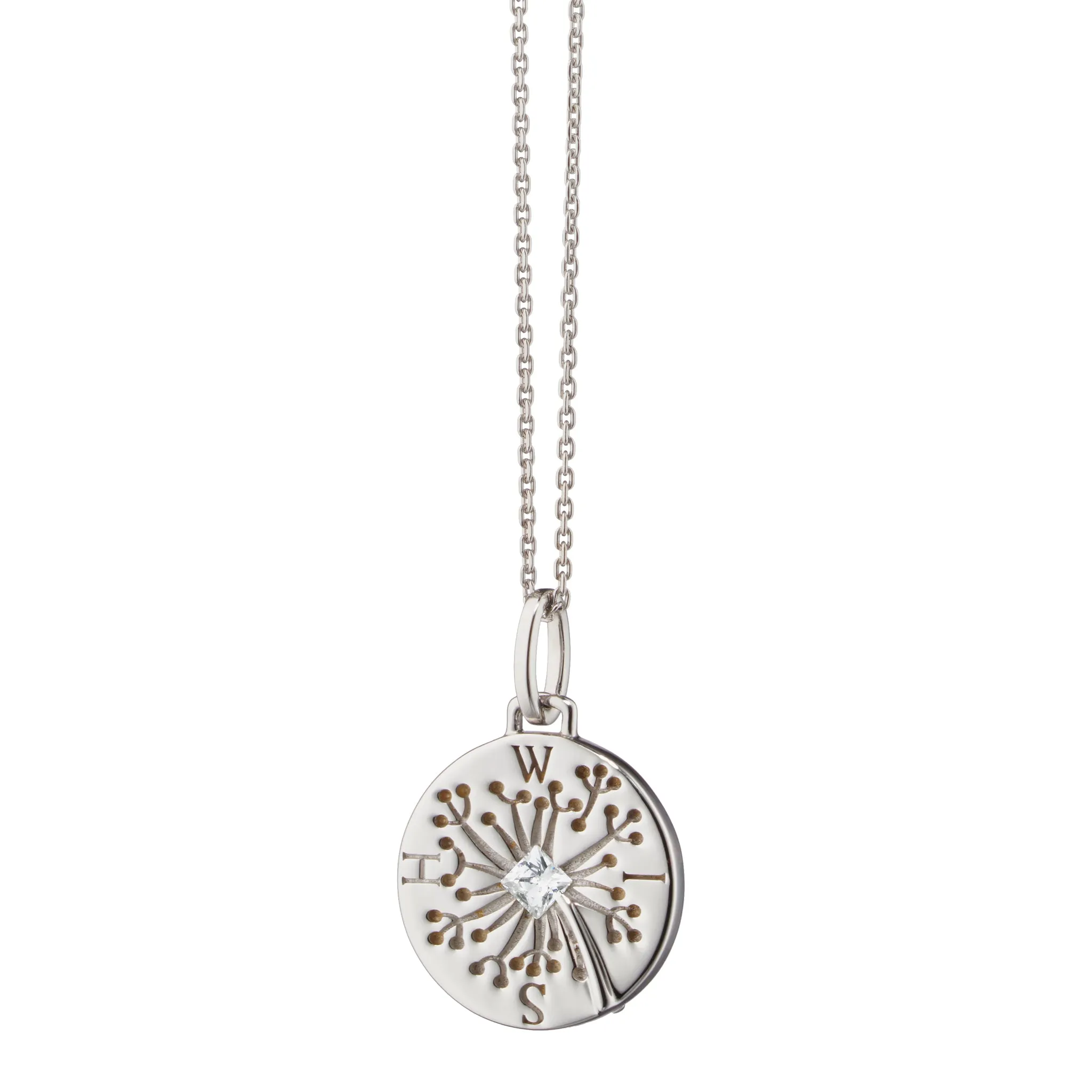 "Wish" Dandelion Sterling Silver Intaglio Charm