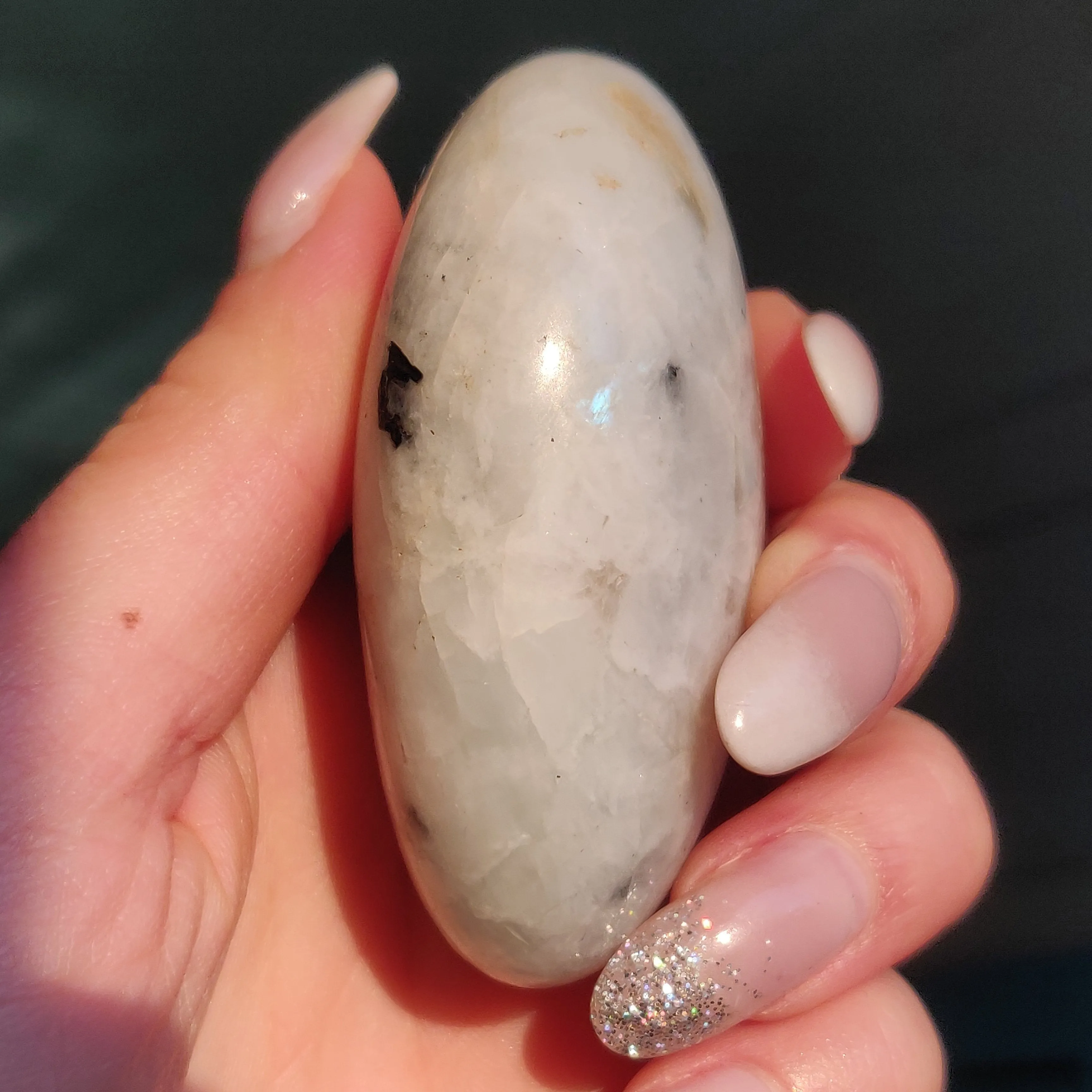 Rainbow Moonstone Palm Stone (#12)