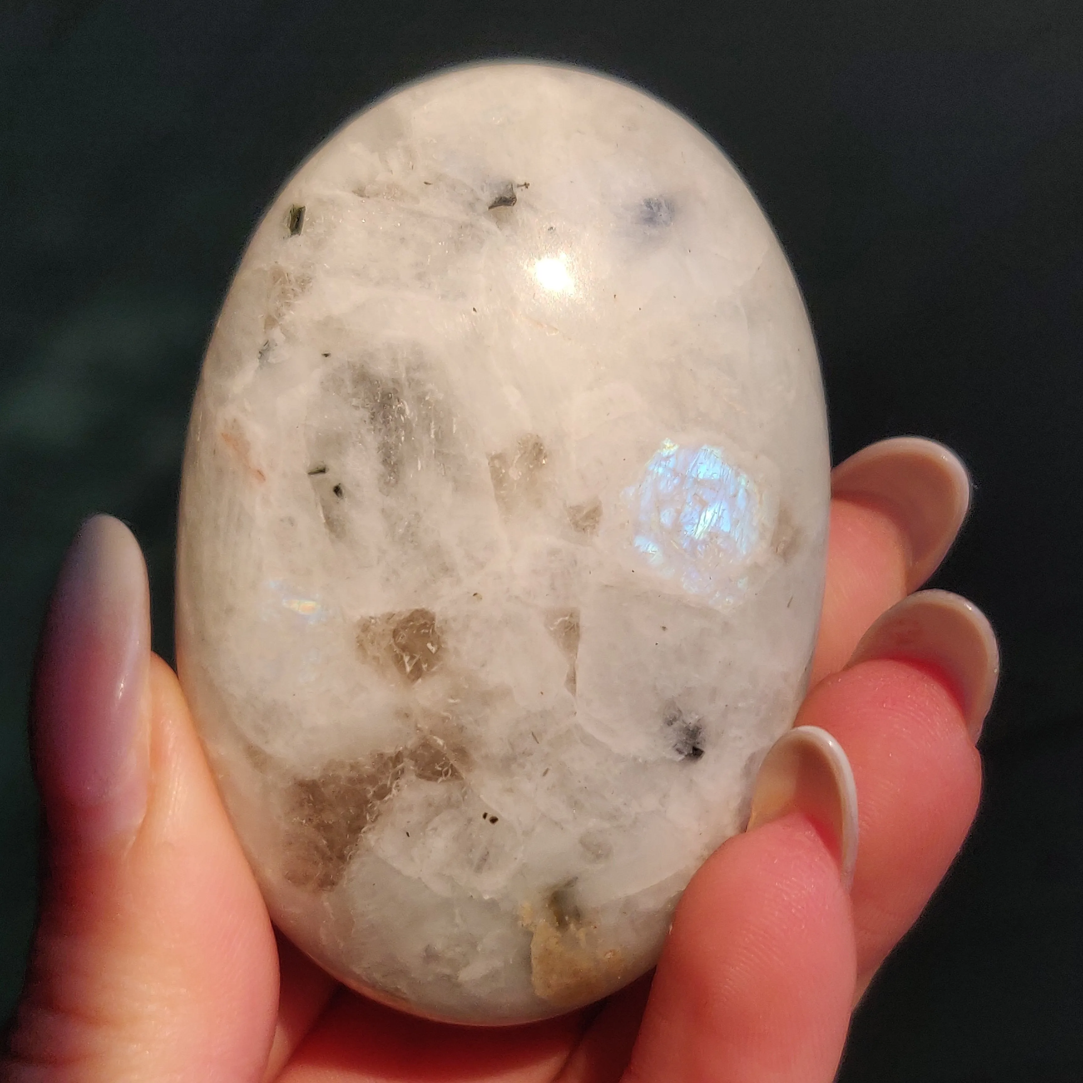 Rainbow Moonstone Palm Stone (#12)