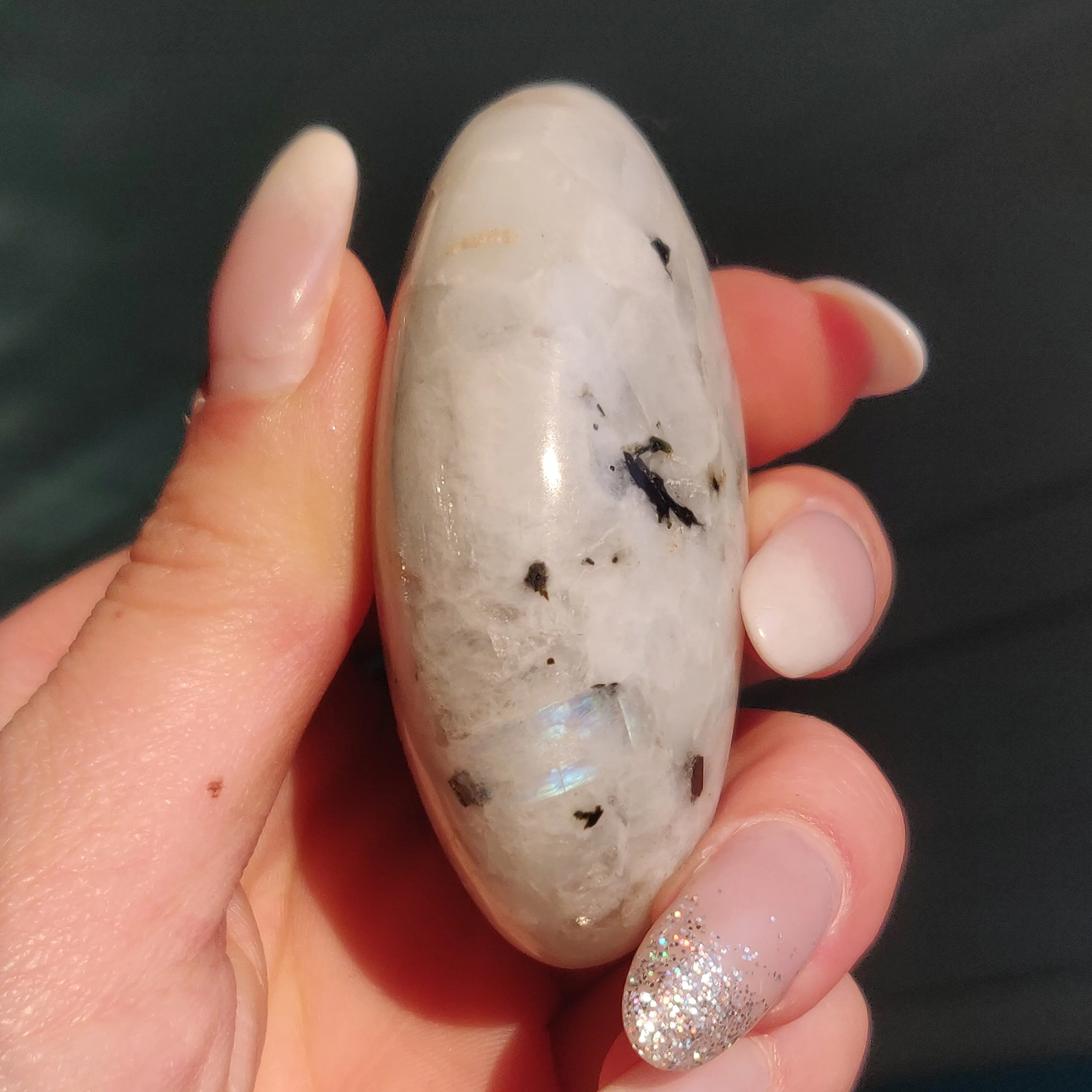 Rainbow Moonstone Palm Stone (#12)