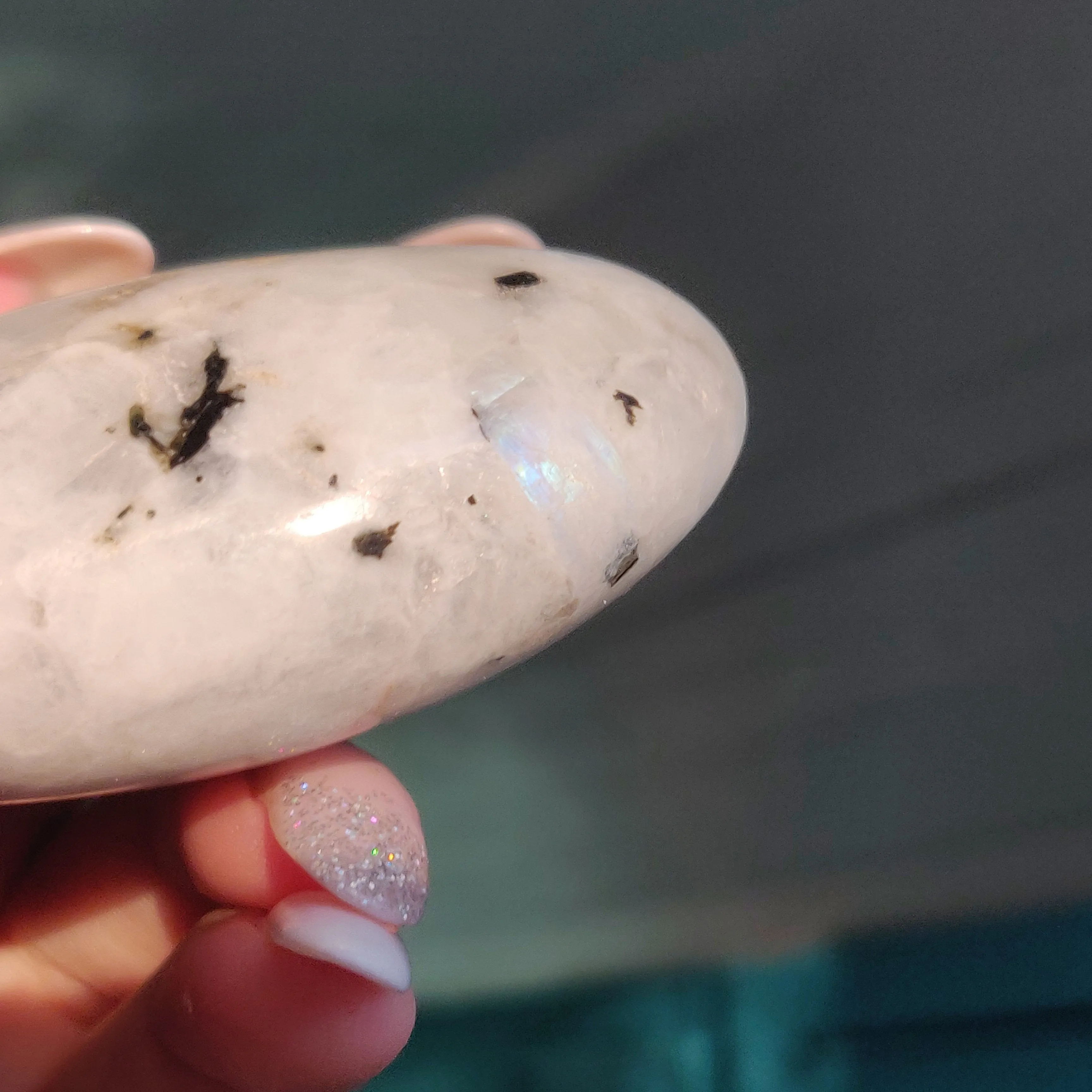 Rainbow Moonstone Palm Stone (#12)