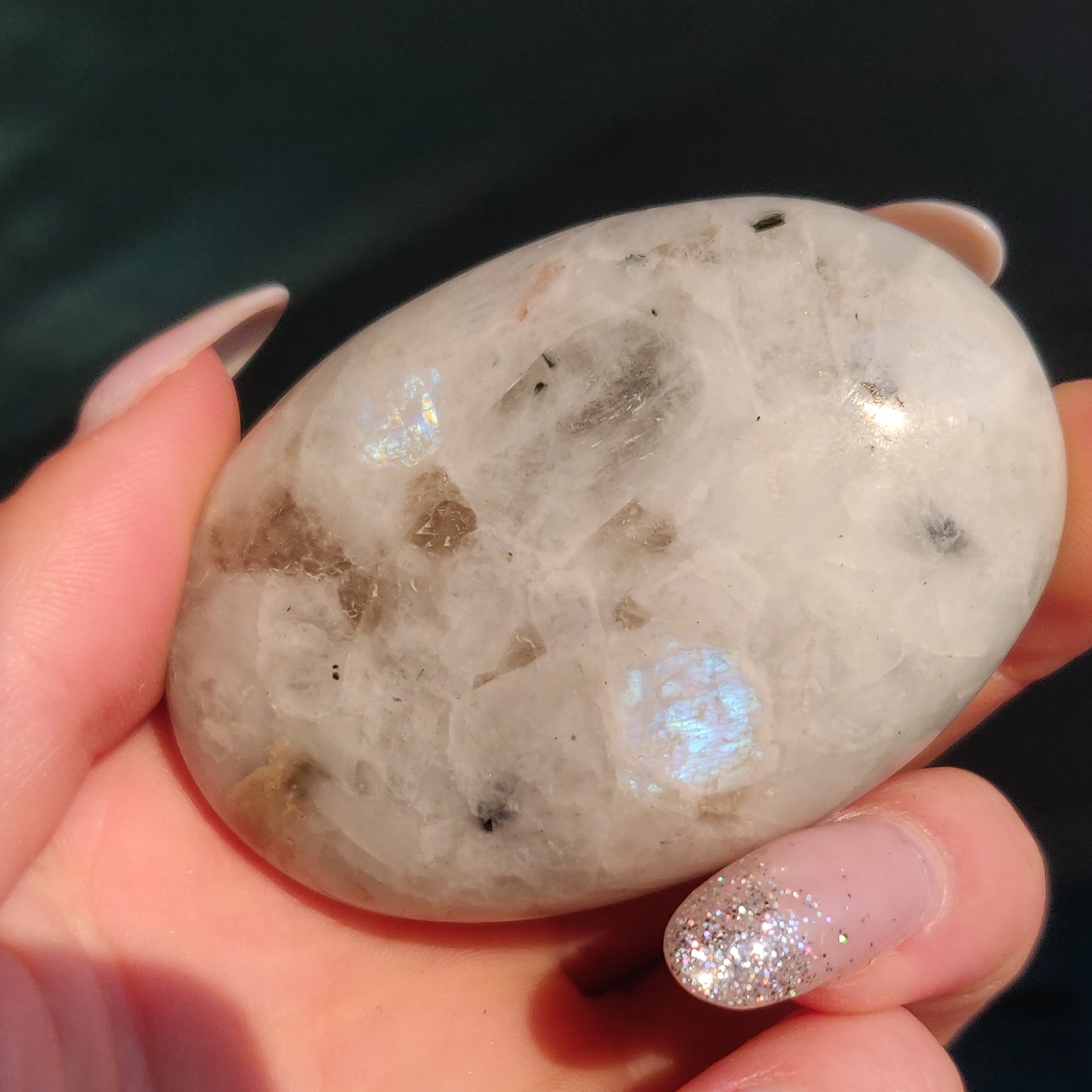 Rainbow Moonstone Palm Stone (#12)