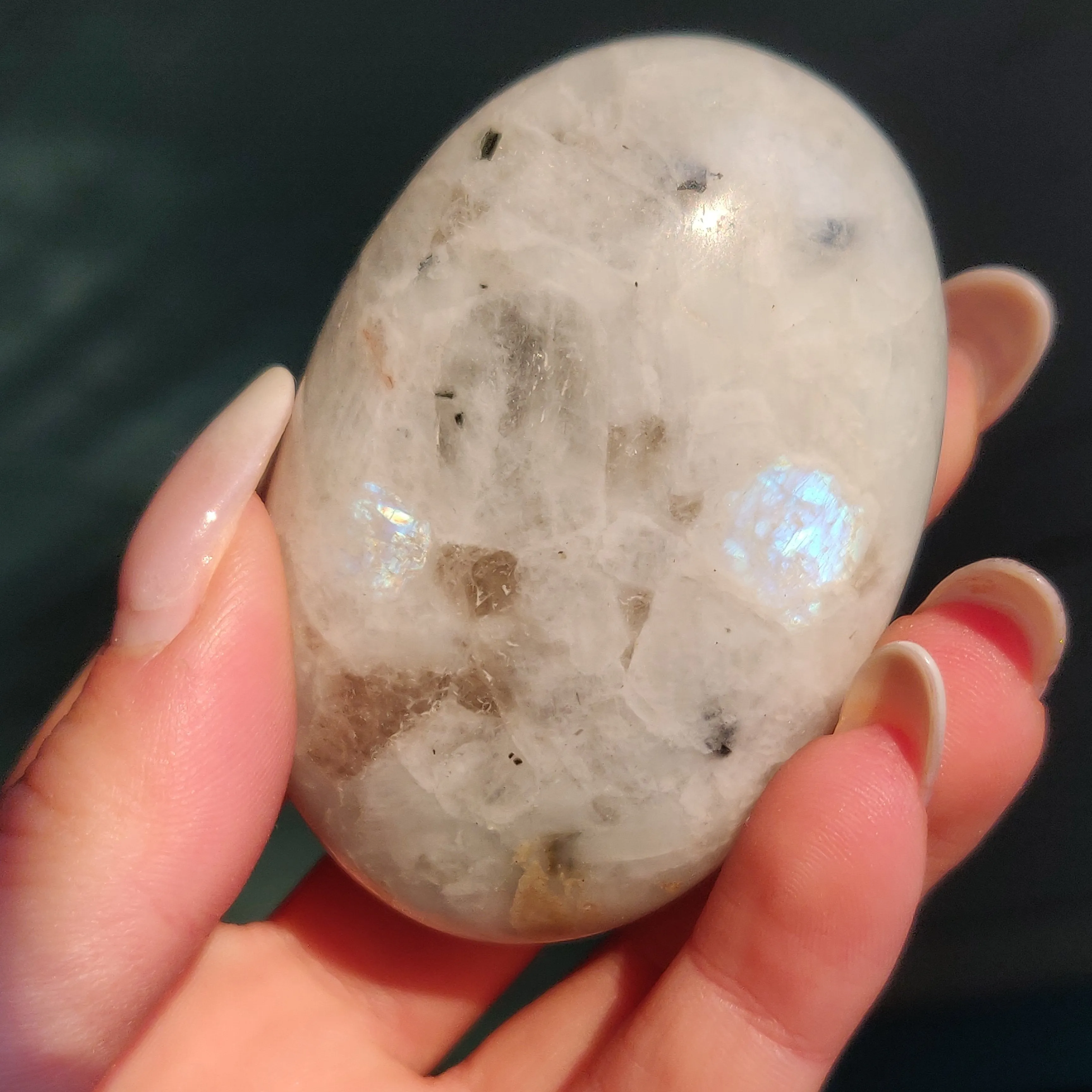 Rainbow Moonstone Palm Stone (#12)