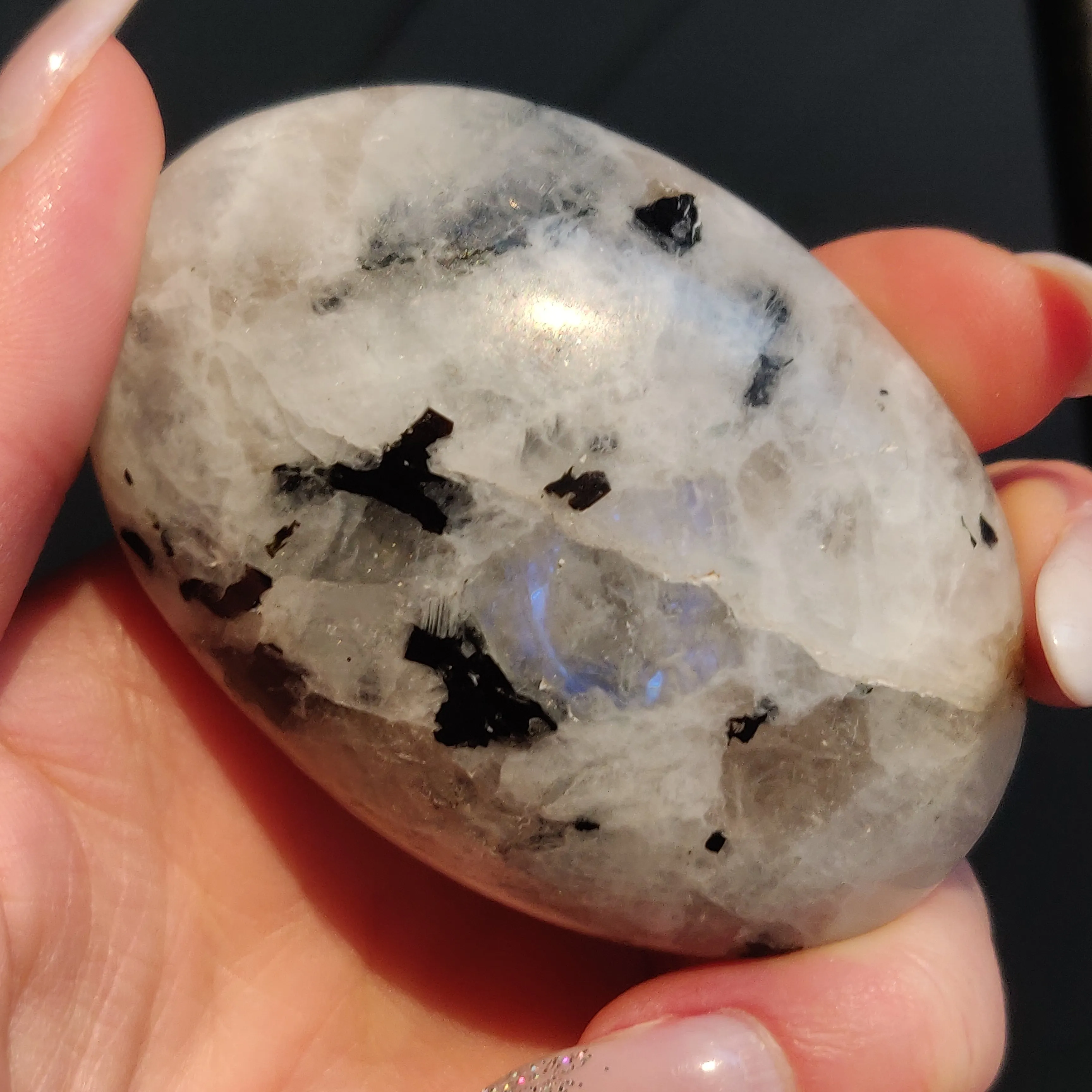 Rainbow Moonstone Palm Stone (#9)