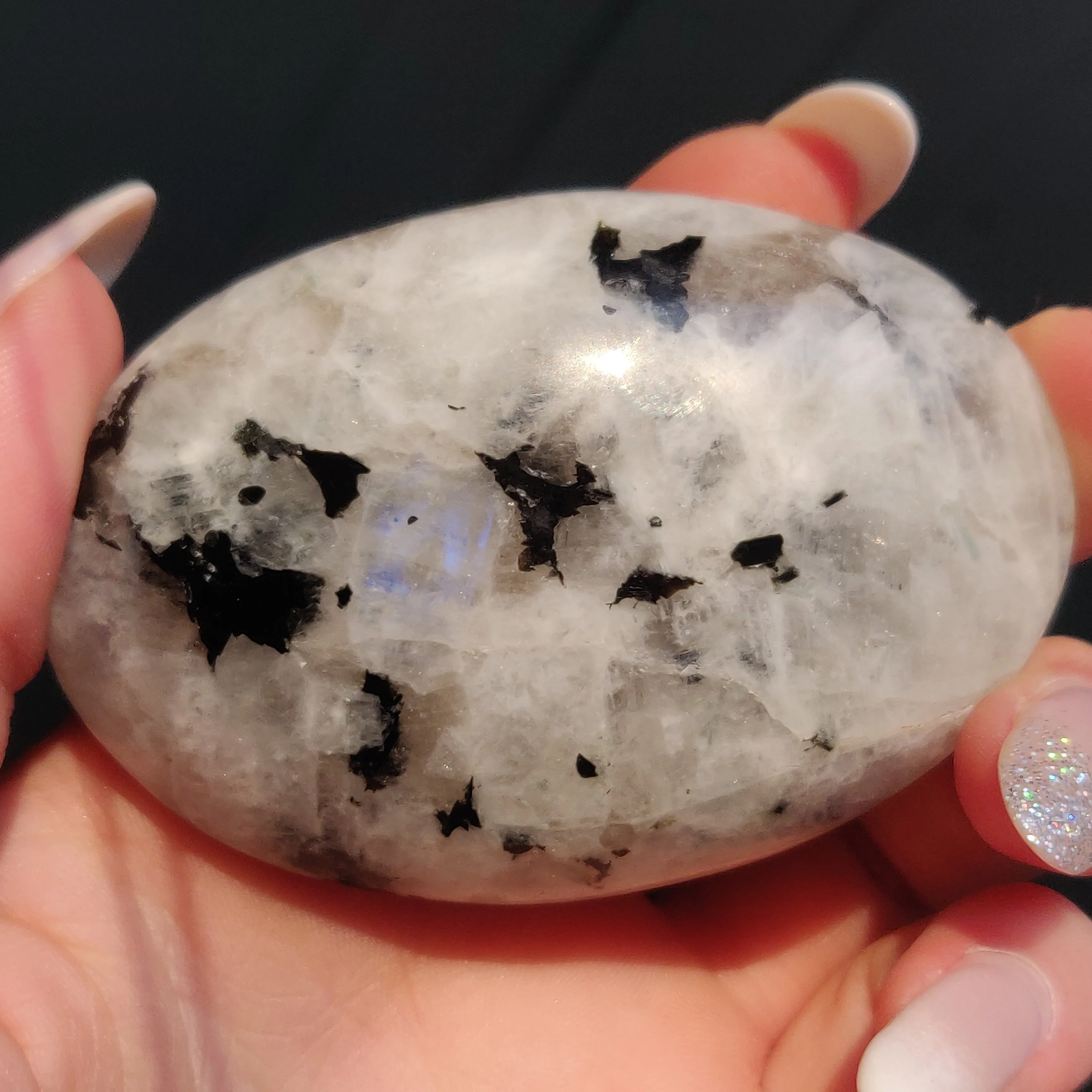 Rainbow Moonstone Palm Stone (#9)