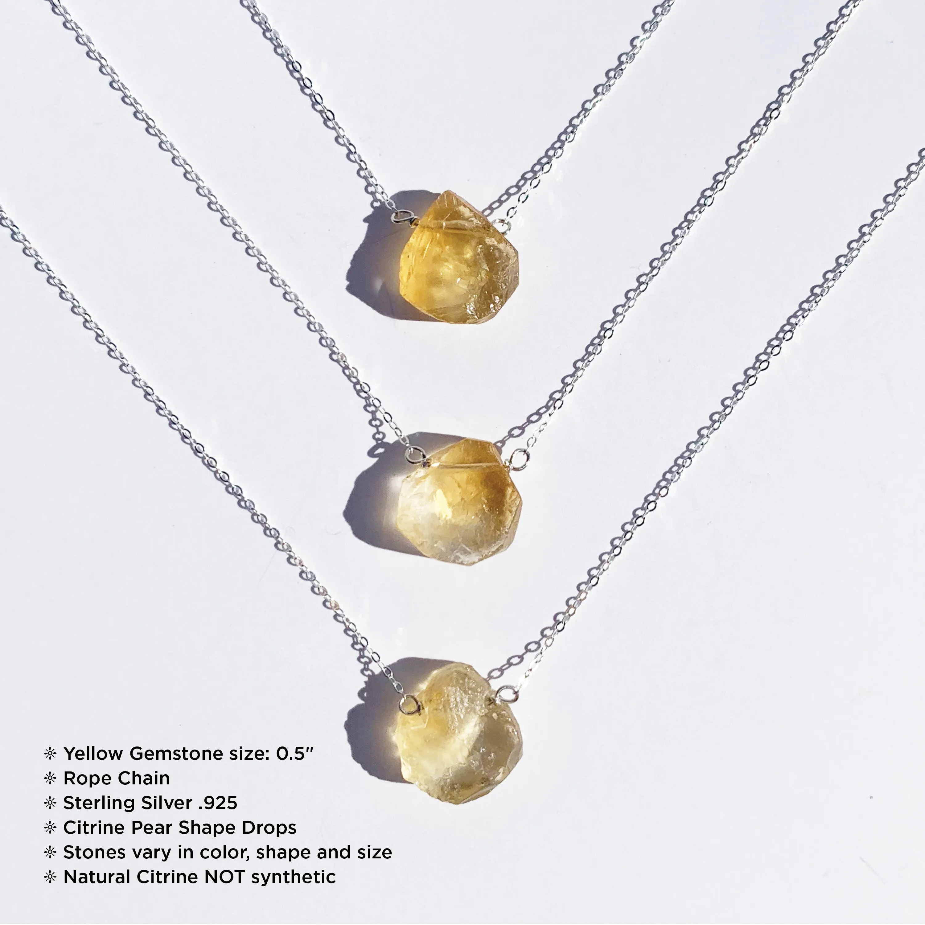 Raw Citrine Necklace