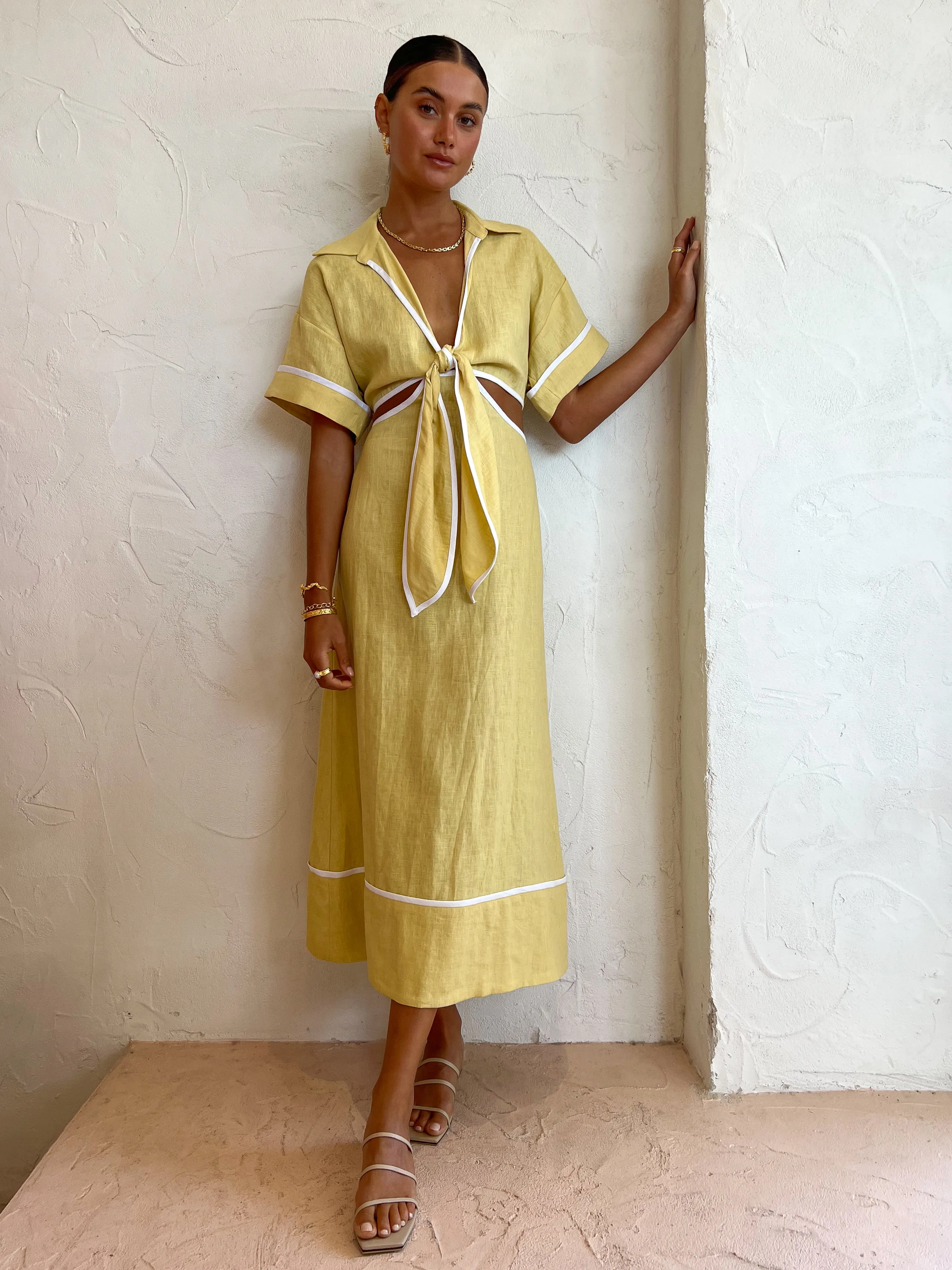 Roame Parque Dress in Butter