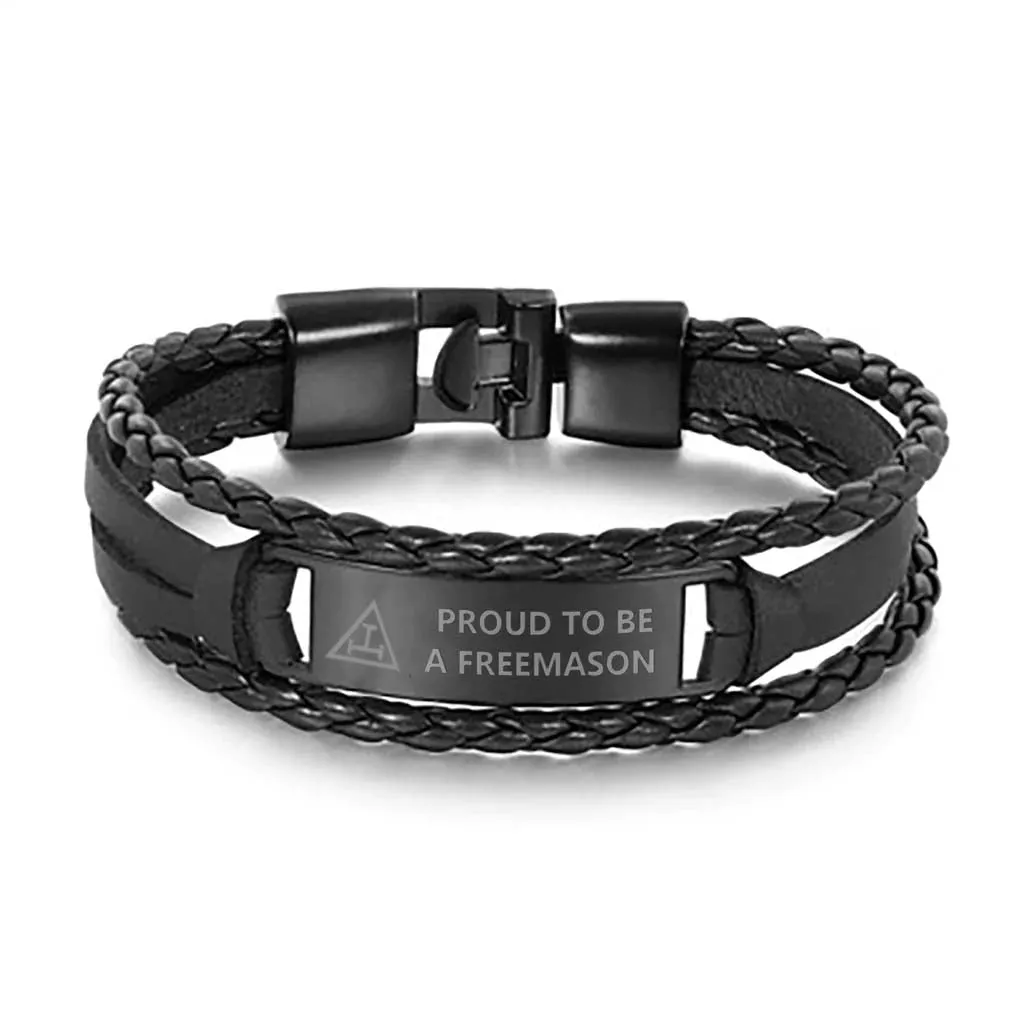 Royal Arch Chapter Bracelet - Black & Brown