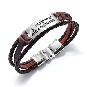 Royal Arch Chapter Bracelet - Black & Brown