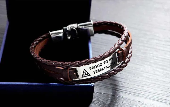 Royal Arch Chapter Bracelet - Black & Brown