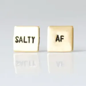 Salty Af Square Stud Earrings