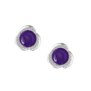 Silver Amethyst Earrings